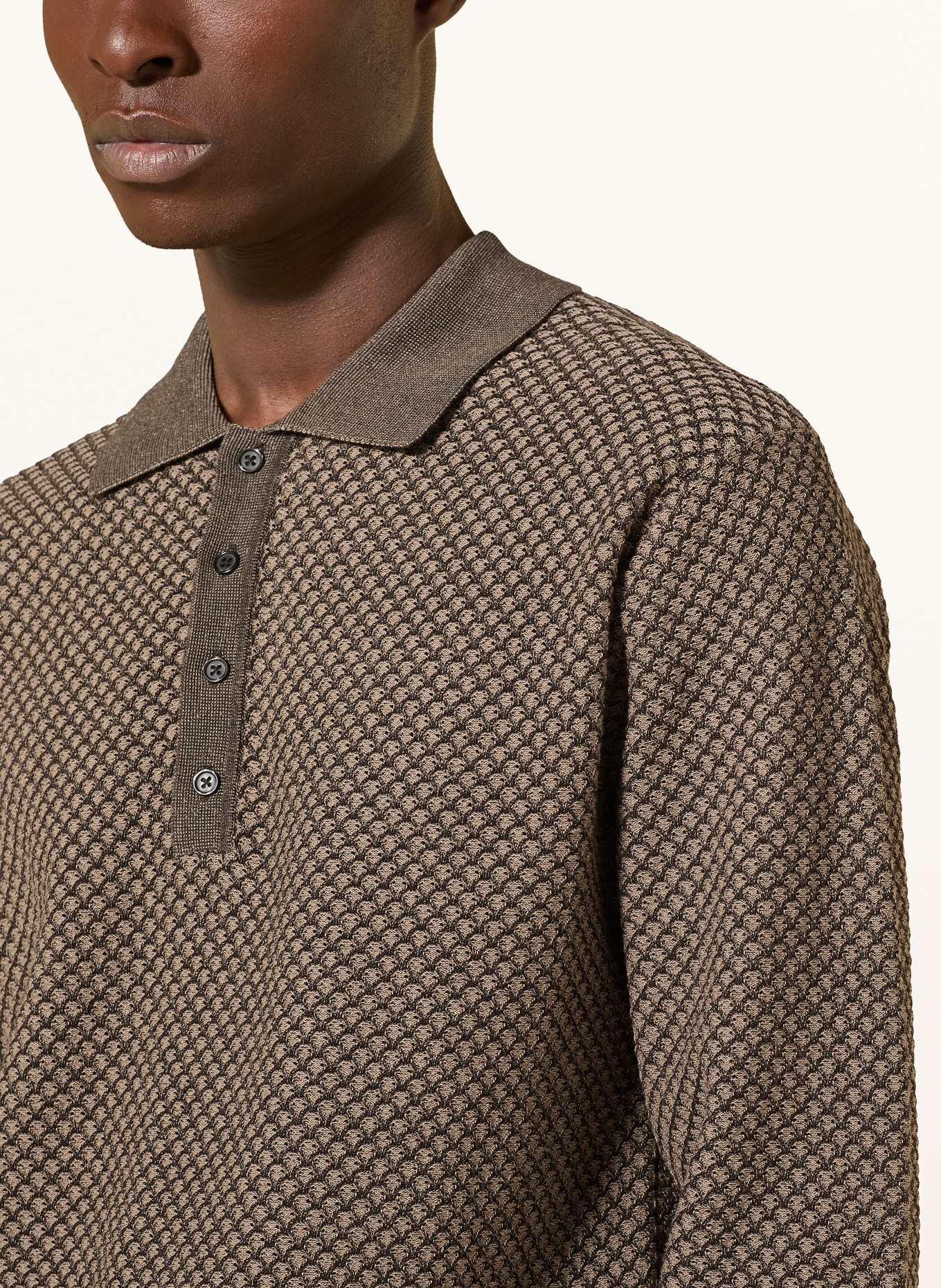 DRYKORN Tricou polo din tricot JONNTE: MARO