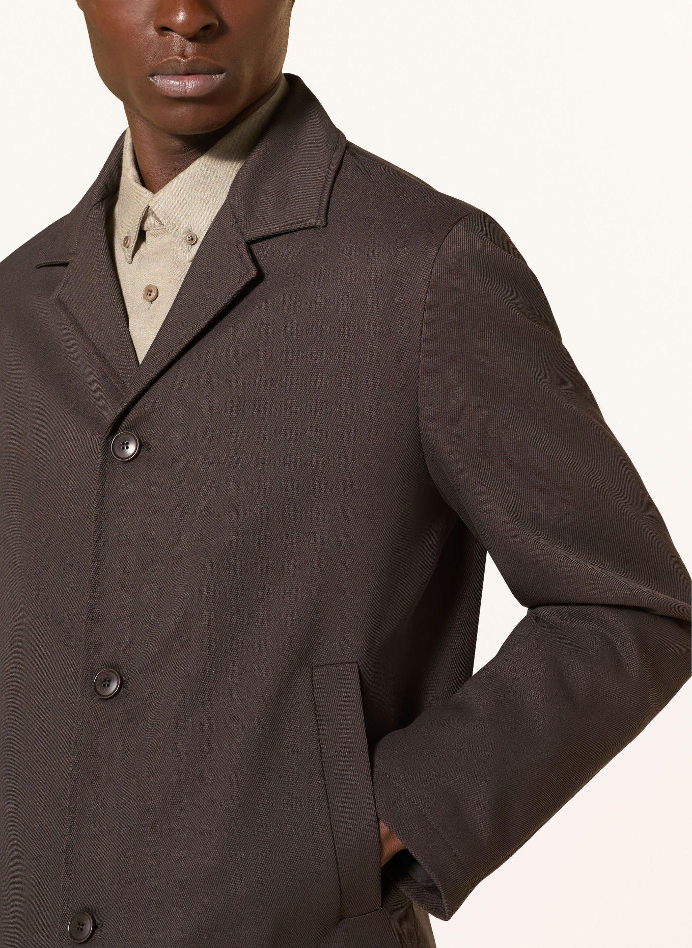 DRYKORN LOUVIN Oversized Jacket: DARK BROWN