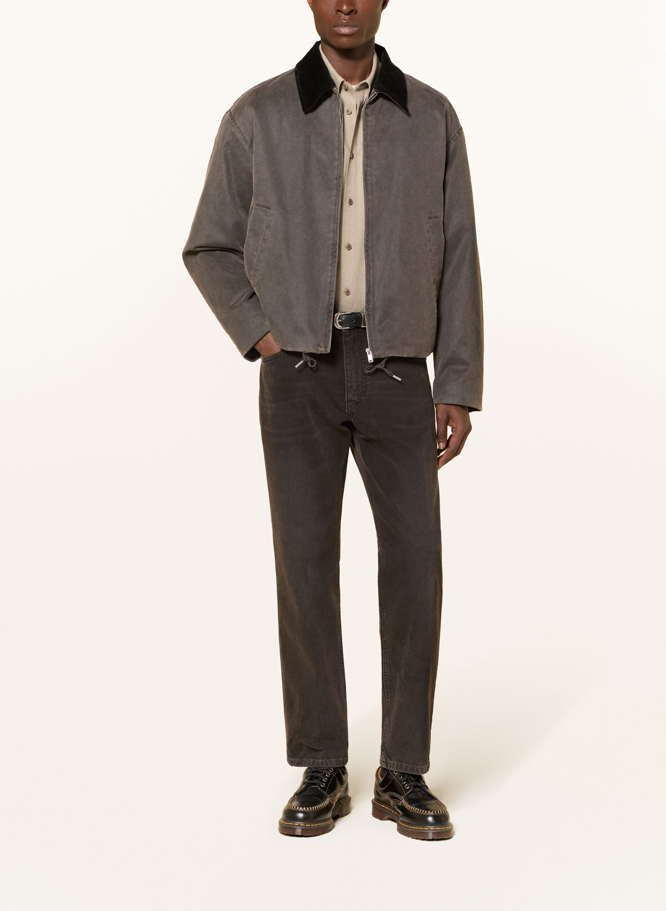 DRYKORN Blouson RIKKO: DUNKELGRAU / SCHWARZ