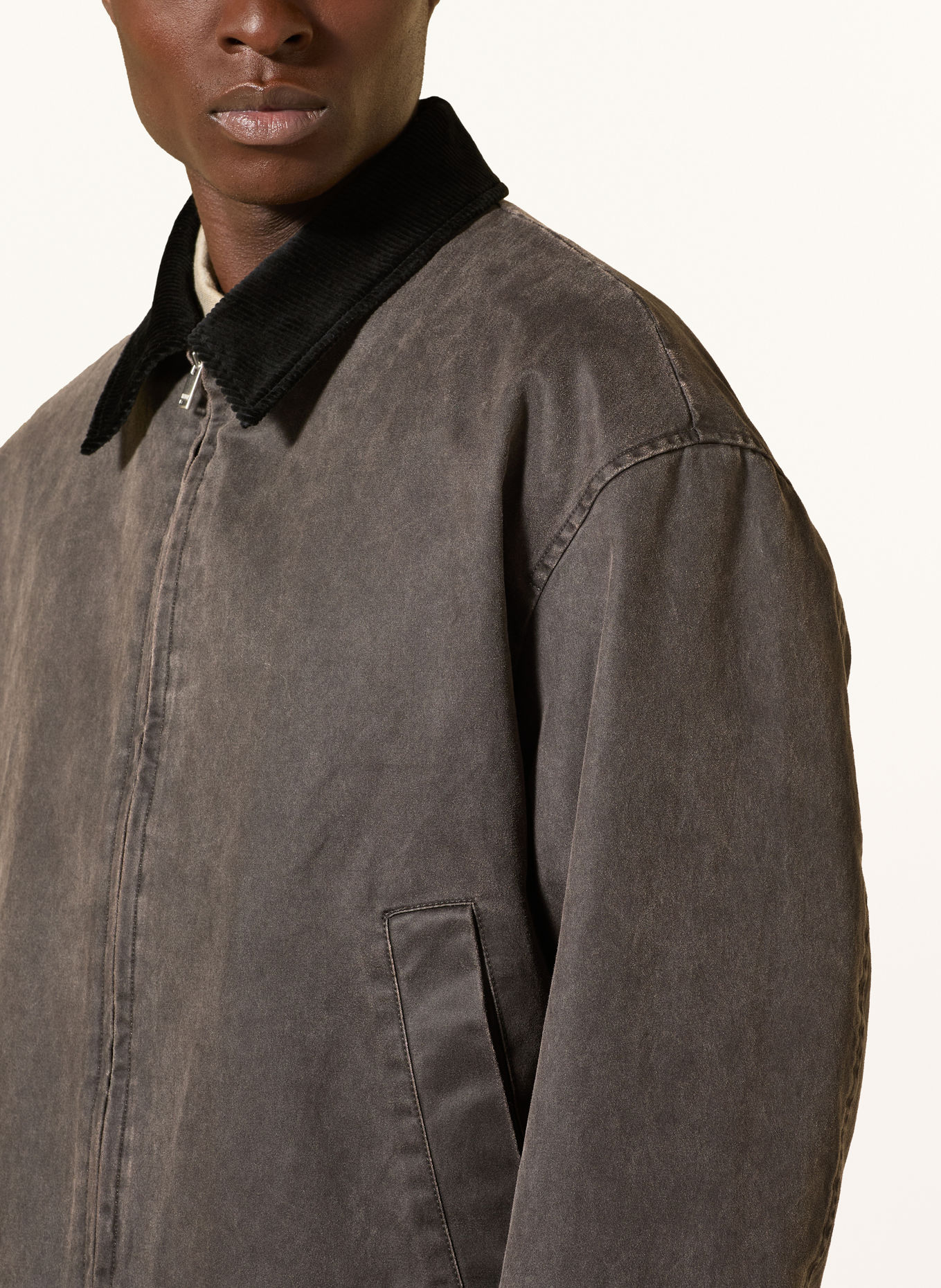 DRYKORN Blouson RIKKO: DUNKELGRAU / SCHWARZ