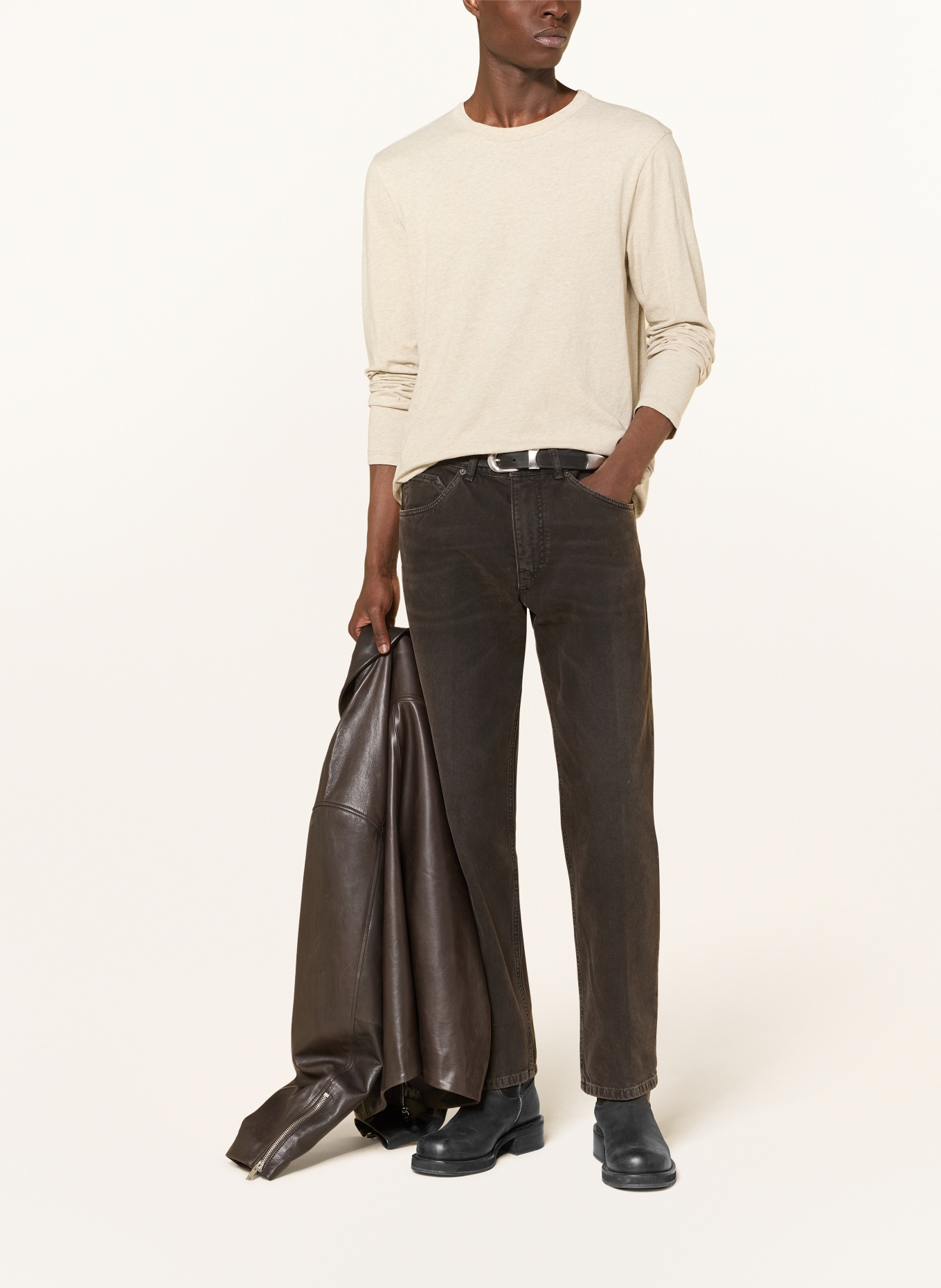DRYKORN JULIENO Long-Sleeve Shirt: BEIGE