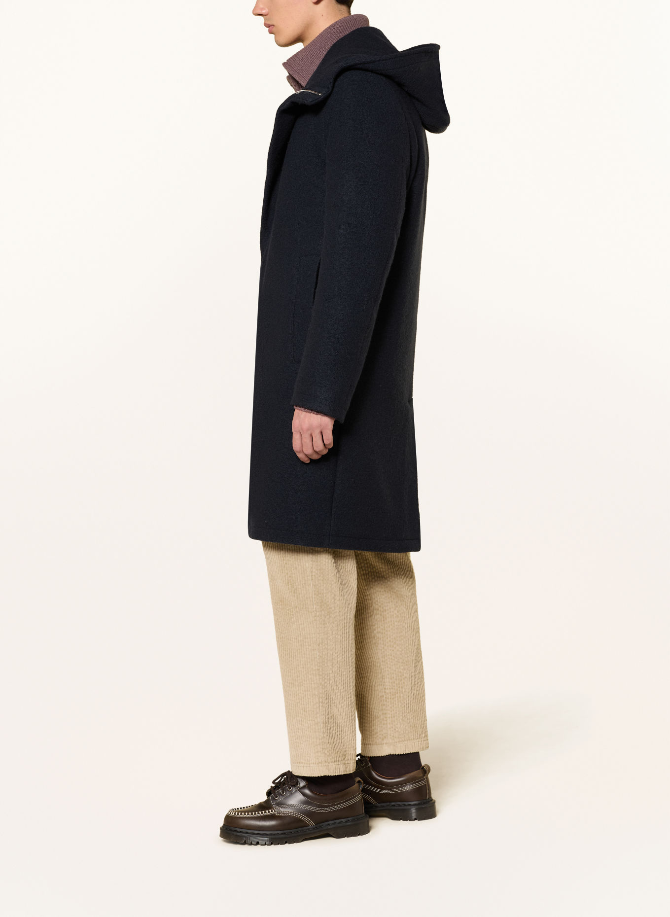 DRYKORN Wollen jas NAUKANO: DONKERBLAUW