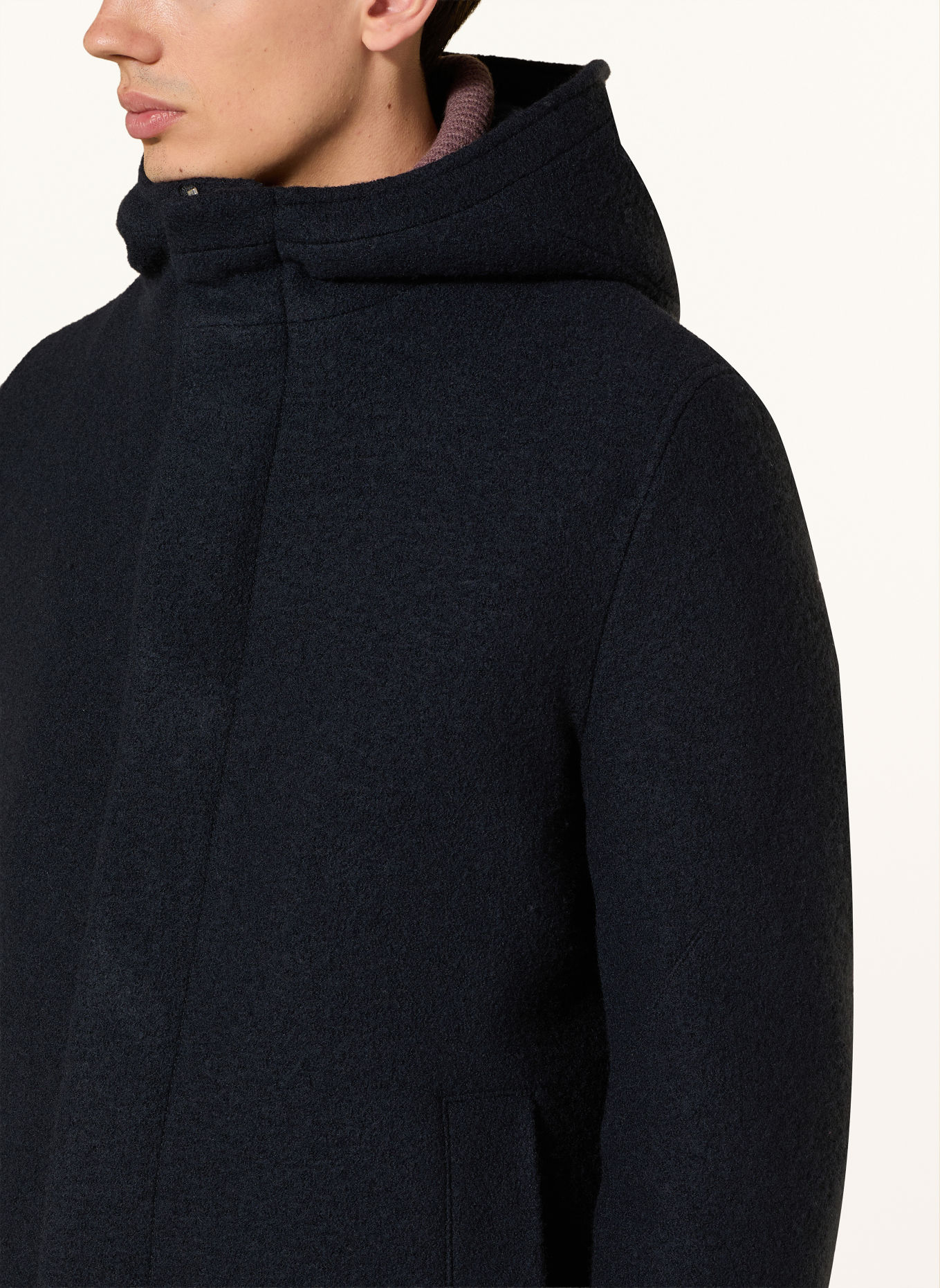DRYKORN Wollen jas NAUKANO: DONKERBLAUW
