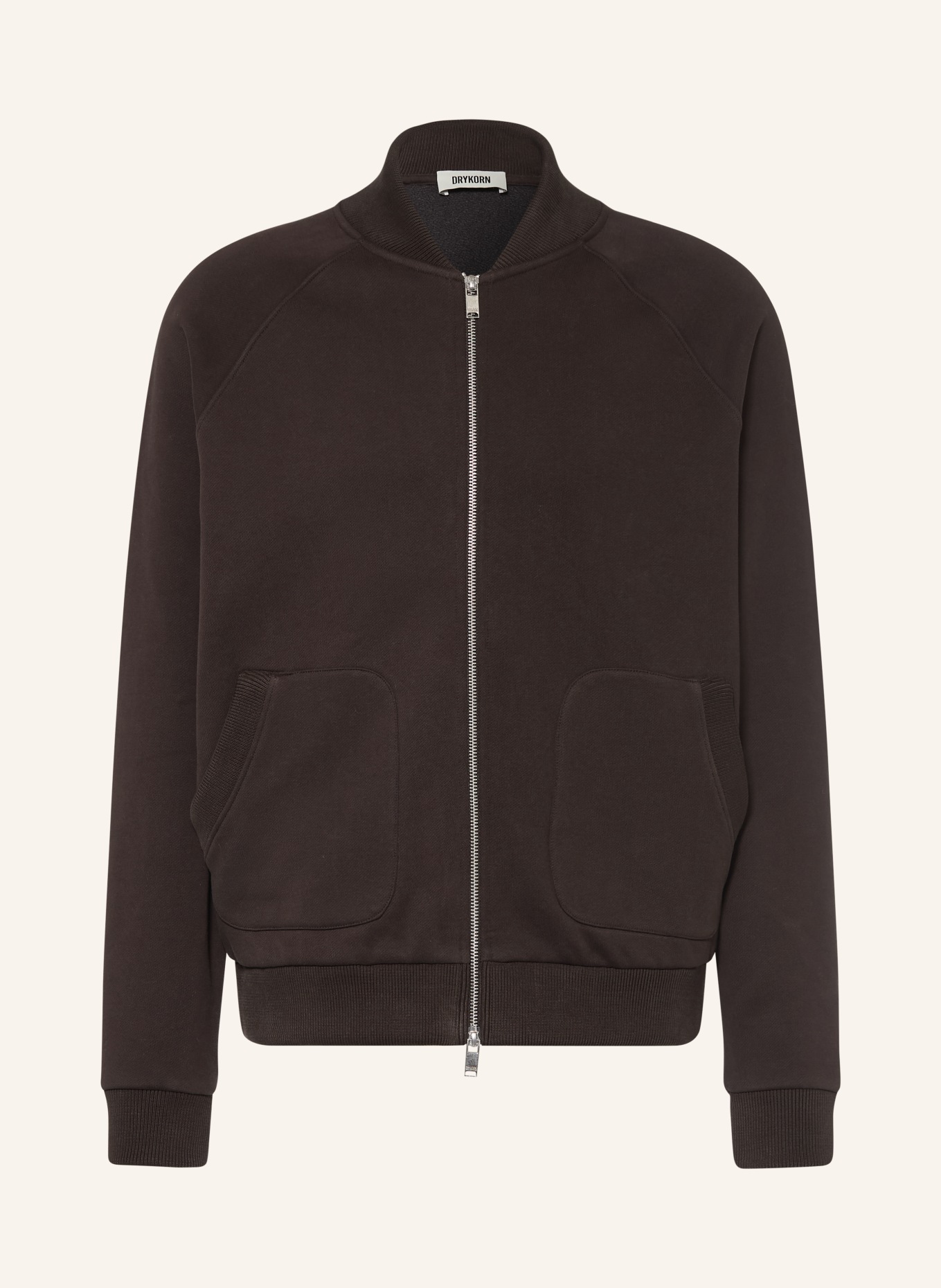 DRYKORN FAREK Sweatshirt Jacket: DARK BROWN