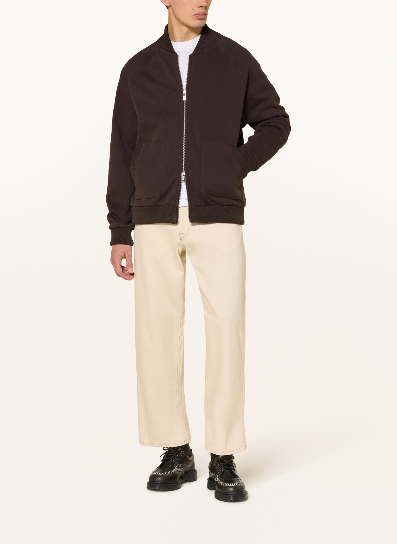 DRYKORN FAREK Sweatshirt Jacket: DARK BROWN