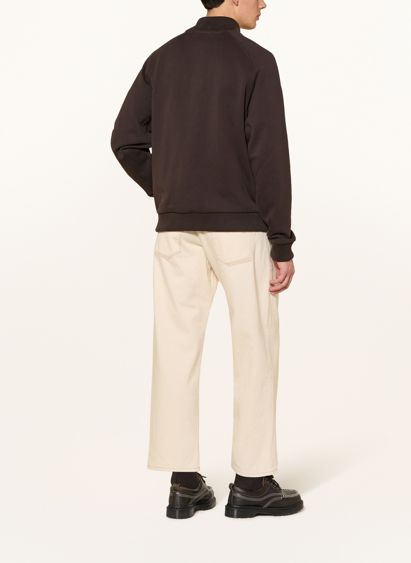 DRYKORN FAREK Sweatshirt Jacket: DARK BROWN