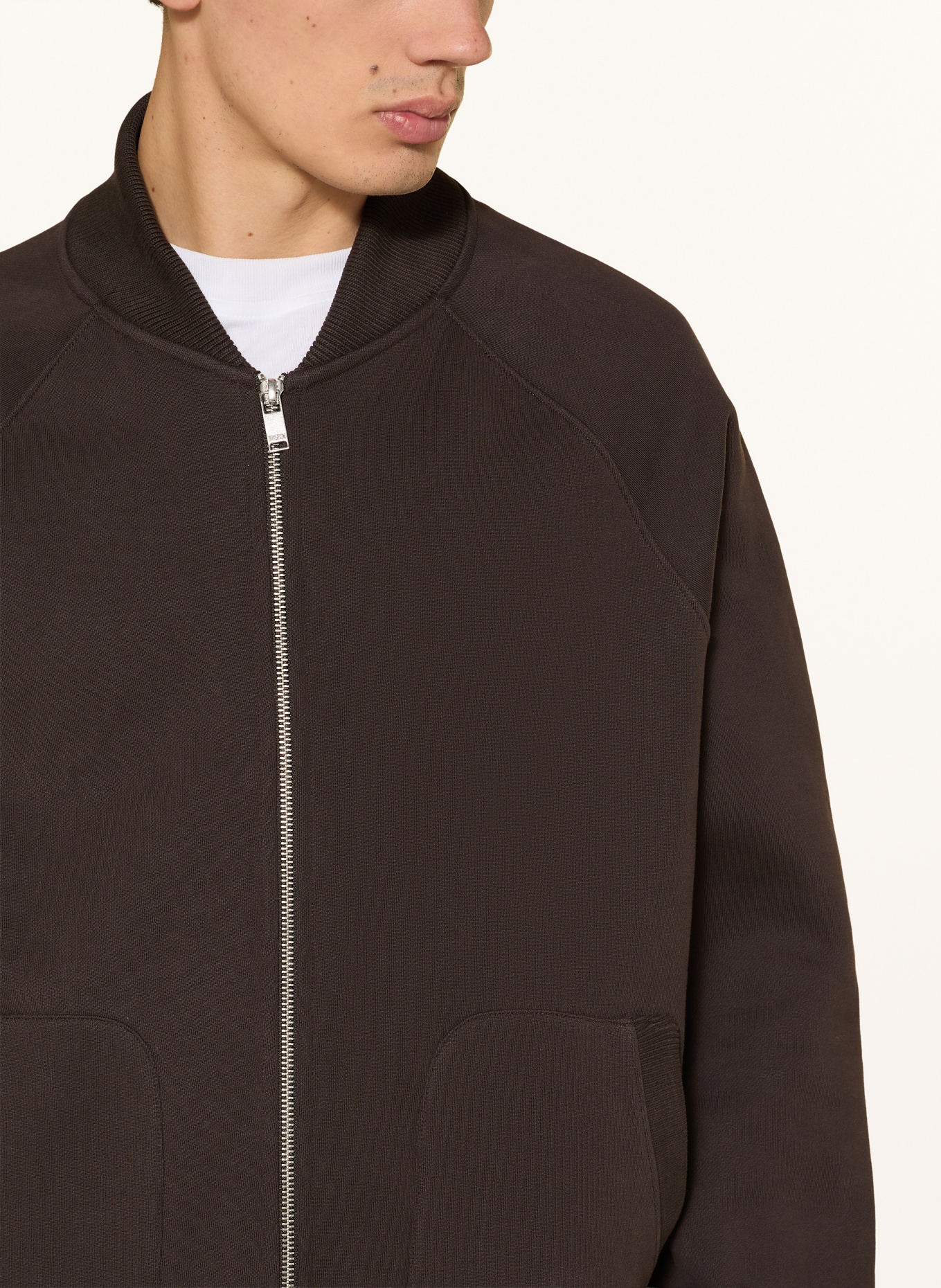 DRYKORN FAREK Sweatshirt Jacket: DARK BROWN