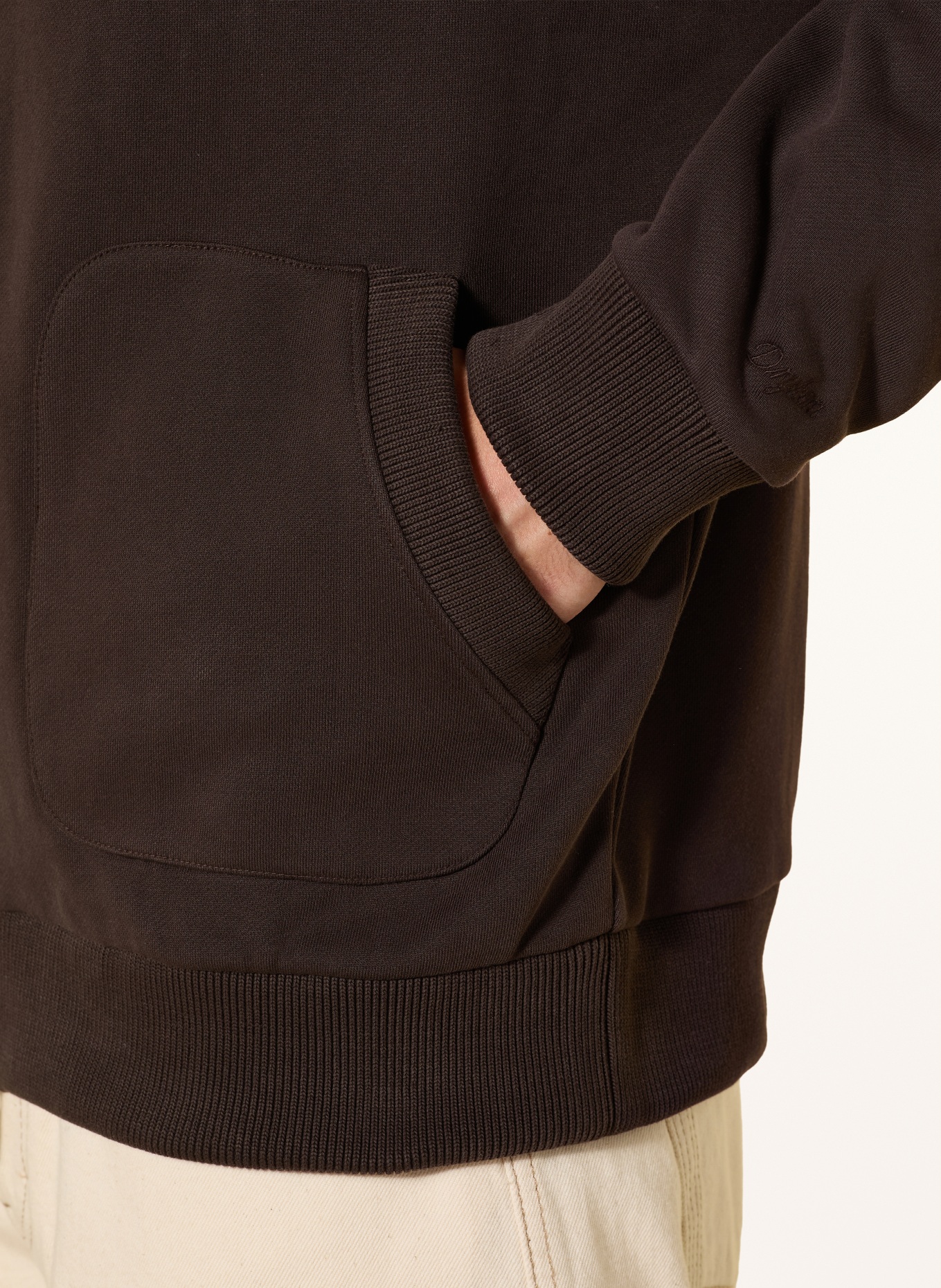 DRYKORN FAREK Sweatshirt Jacket: DARK BROWN