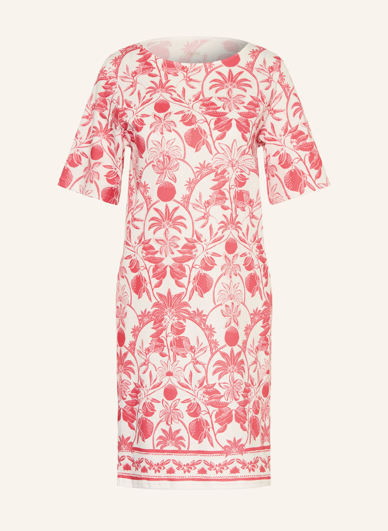 CALIDA Nachthemd FAVOURITES BEACH: HELLROT / WEISS