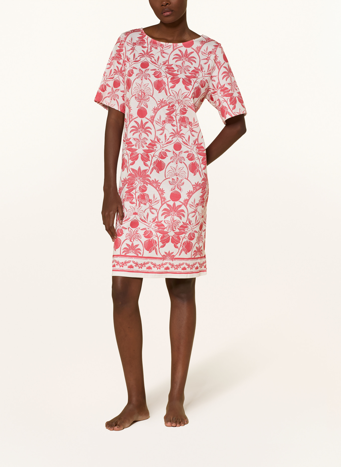 CALIDA Nachthemd FAVOURITES BEACH: HELLROT / WEISS