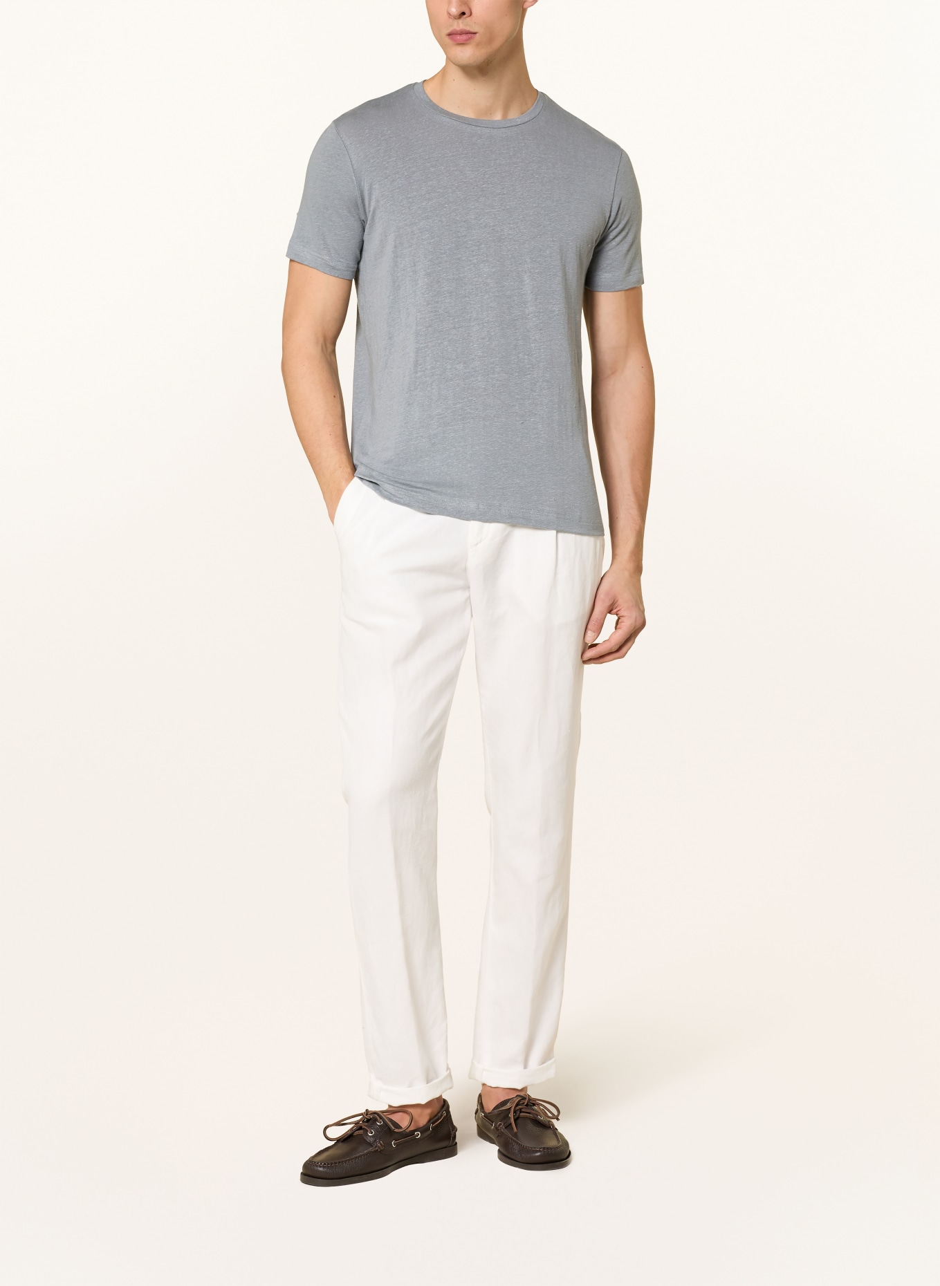 Stefan Brandt ENNO linen T-shirt: GRAY
