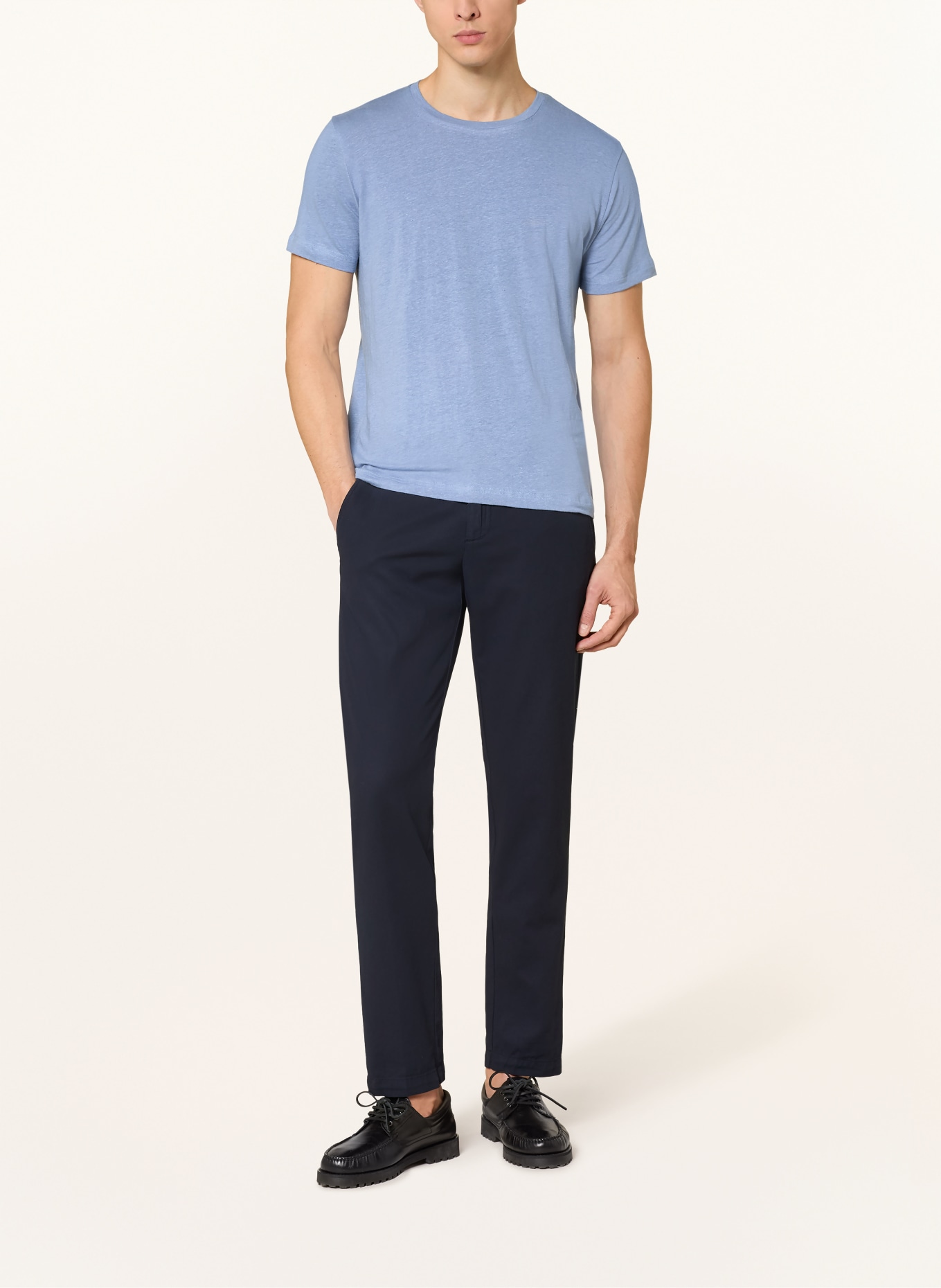 Stefan Brandt ENNO linen T-shirt: LIGHT BLUE