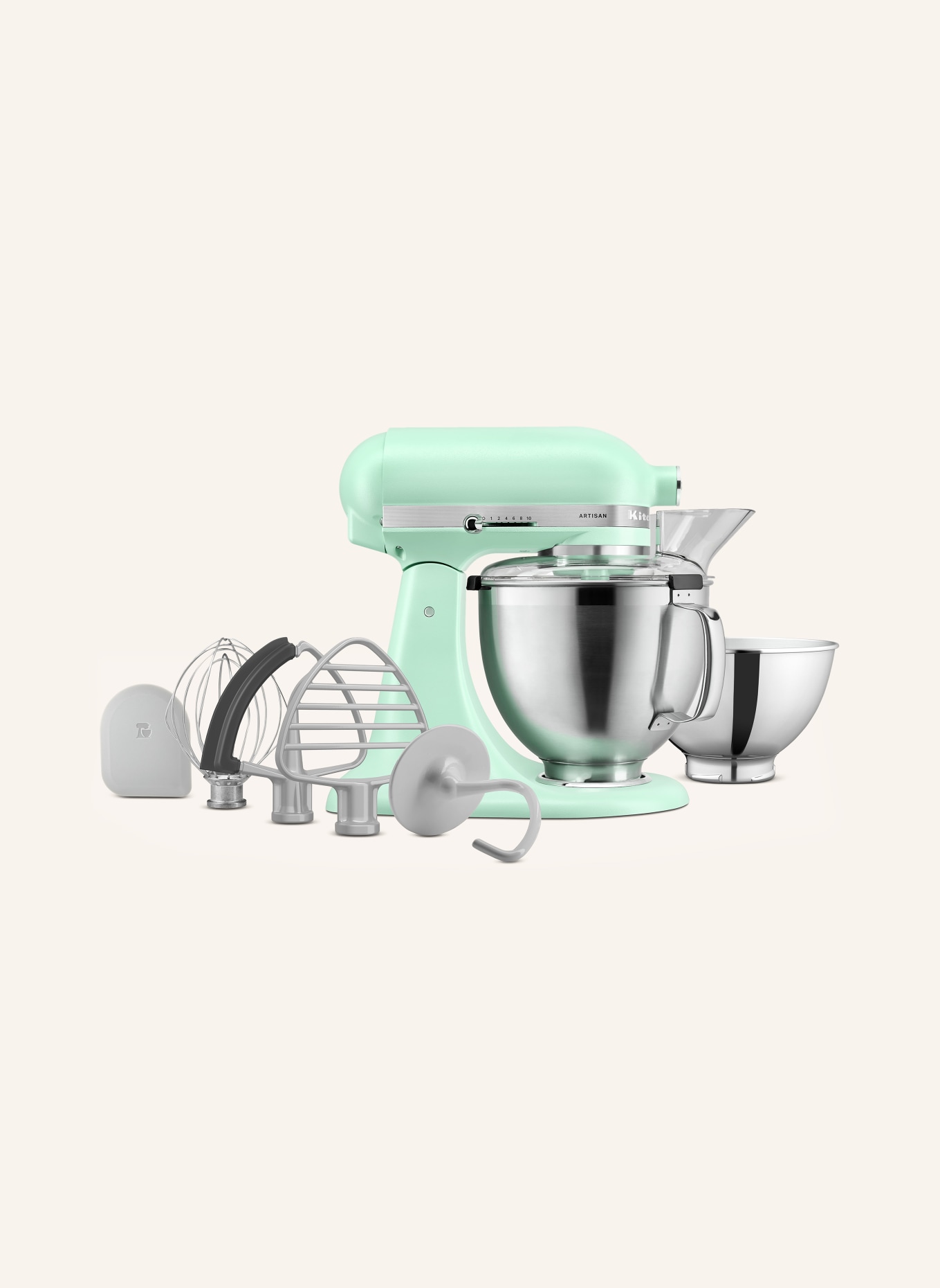 KitchenAid Robot kuchenny ARTISAN 4,7 l: MIĘTOWY / SREBRNY