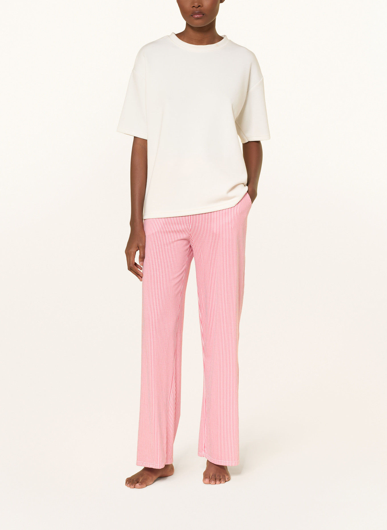 CALIDA Sleep pants FAVORITES BEACH: LIGHT RED / WHITE