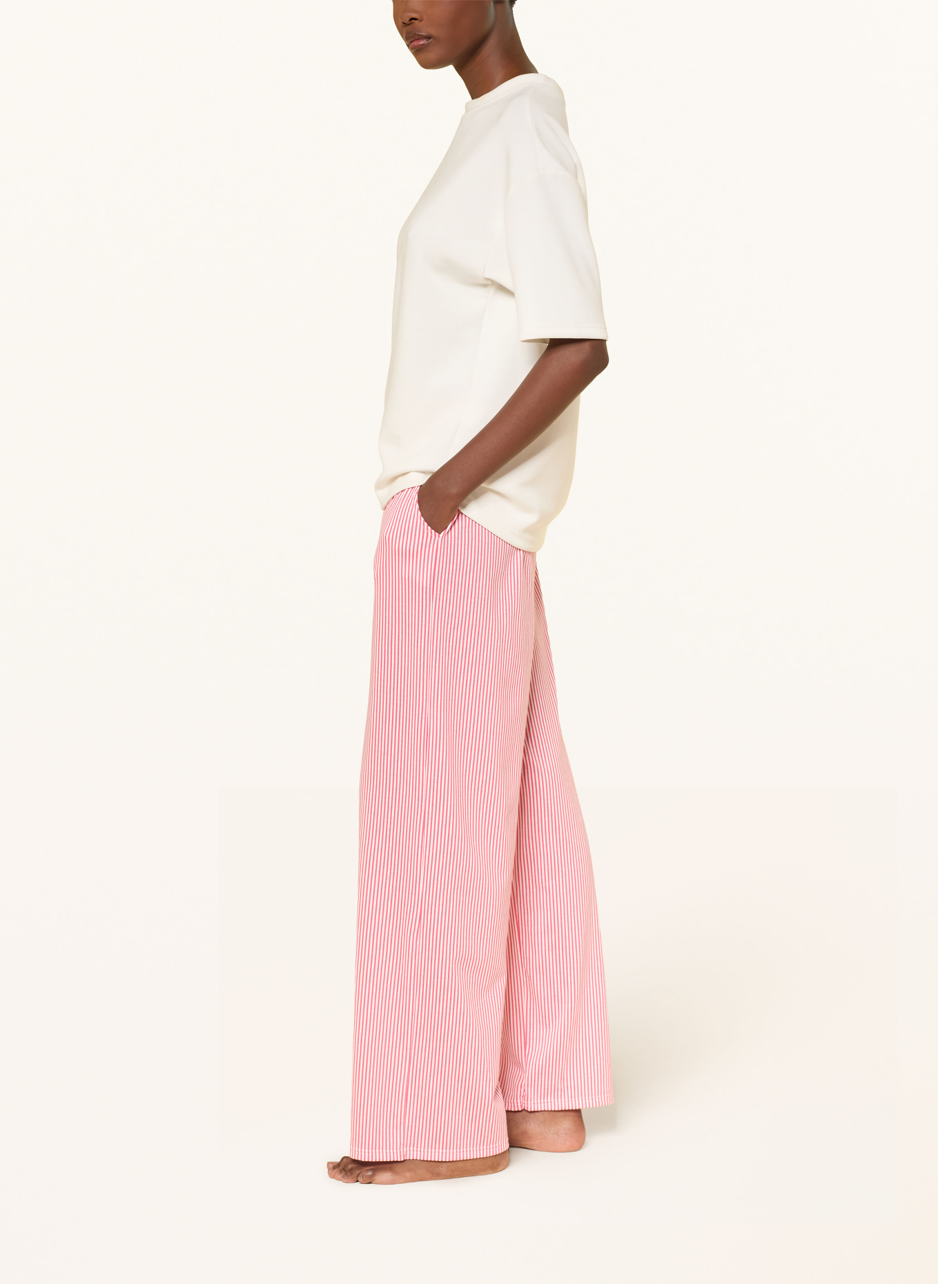 CALIDA Sleep pants FAVORITES BEACH: LIGHT RED / WHITE