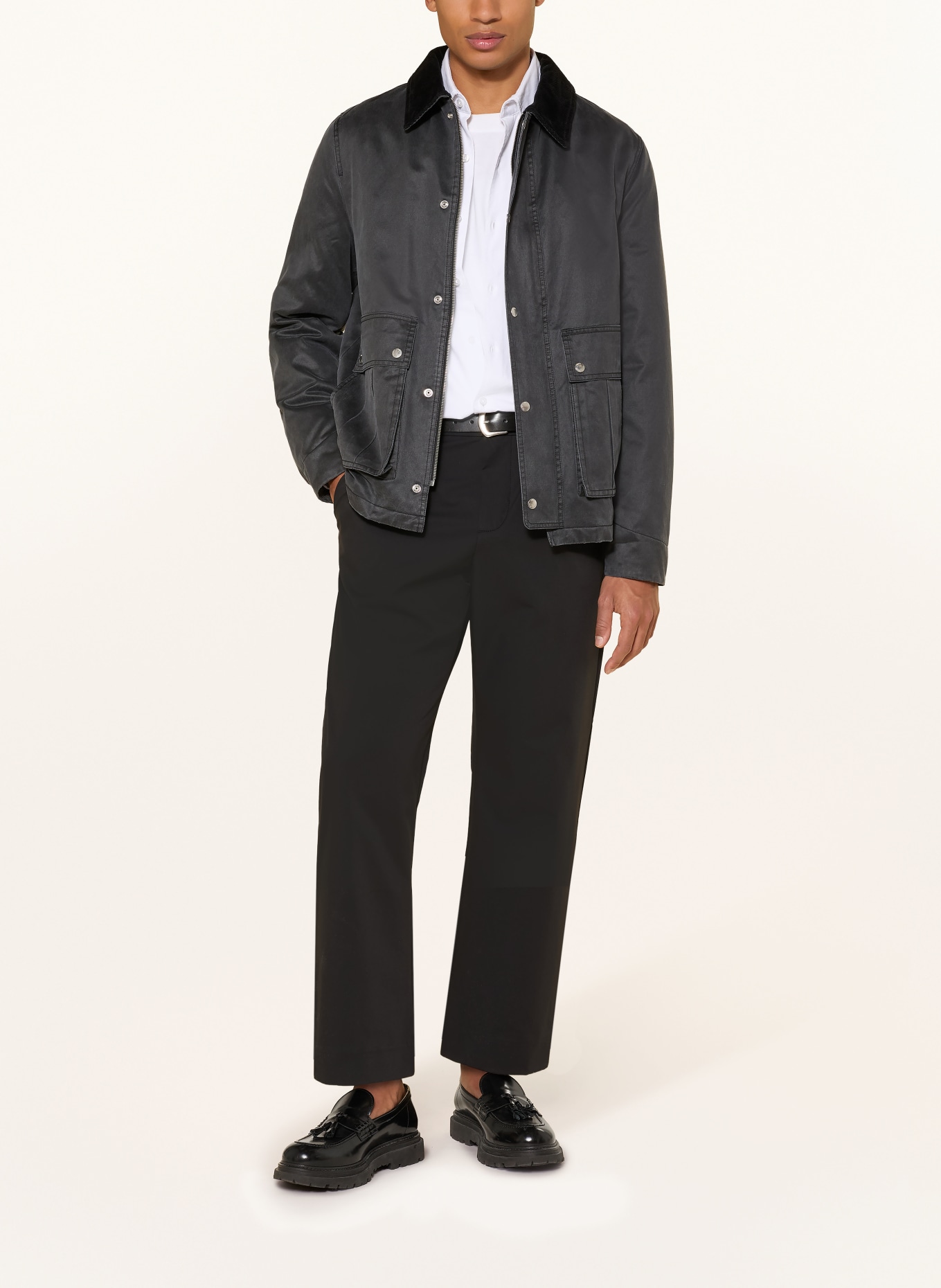 PAUL Chino Regular Fit: SCHWARZ