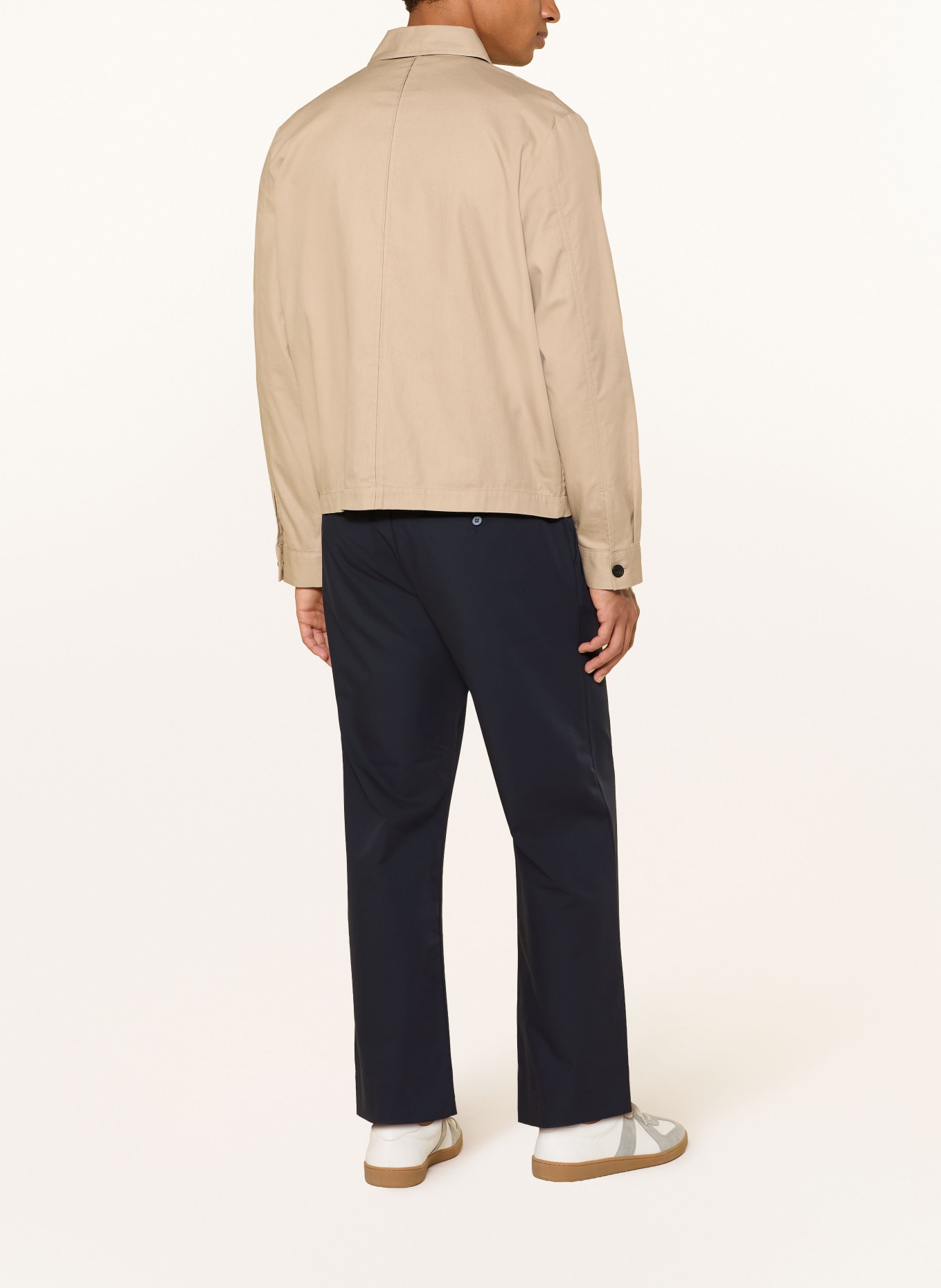 PAUL Chino met normale pasvorm: DONKERBLAUW