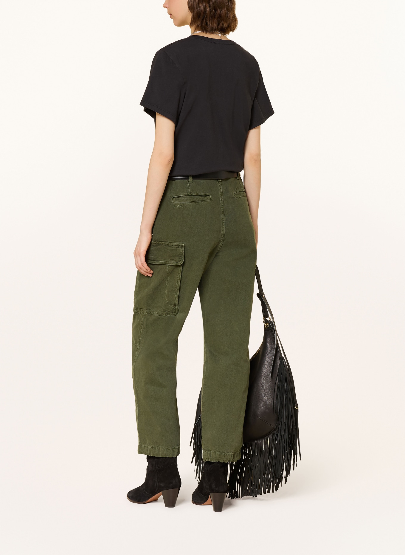 ba&sh T-Shirt ELMER mit Schmucksteinen: SCHWARZ