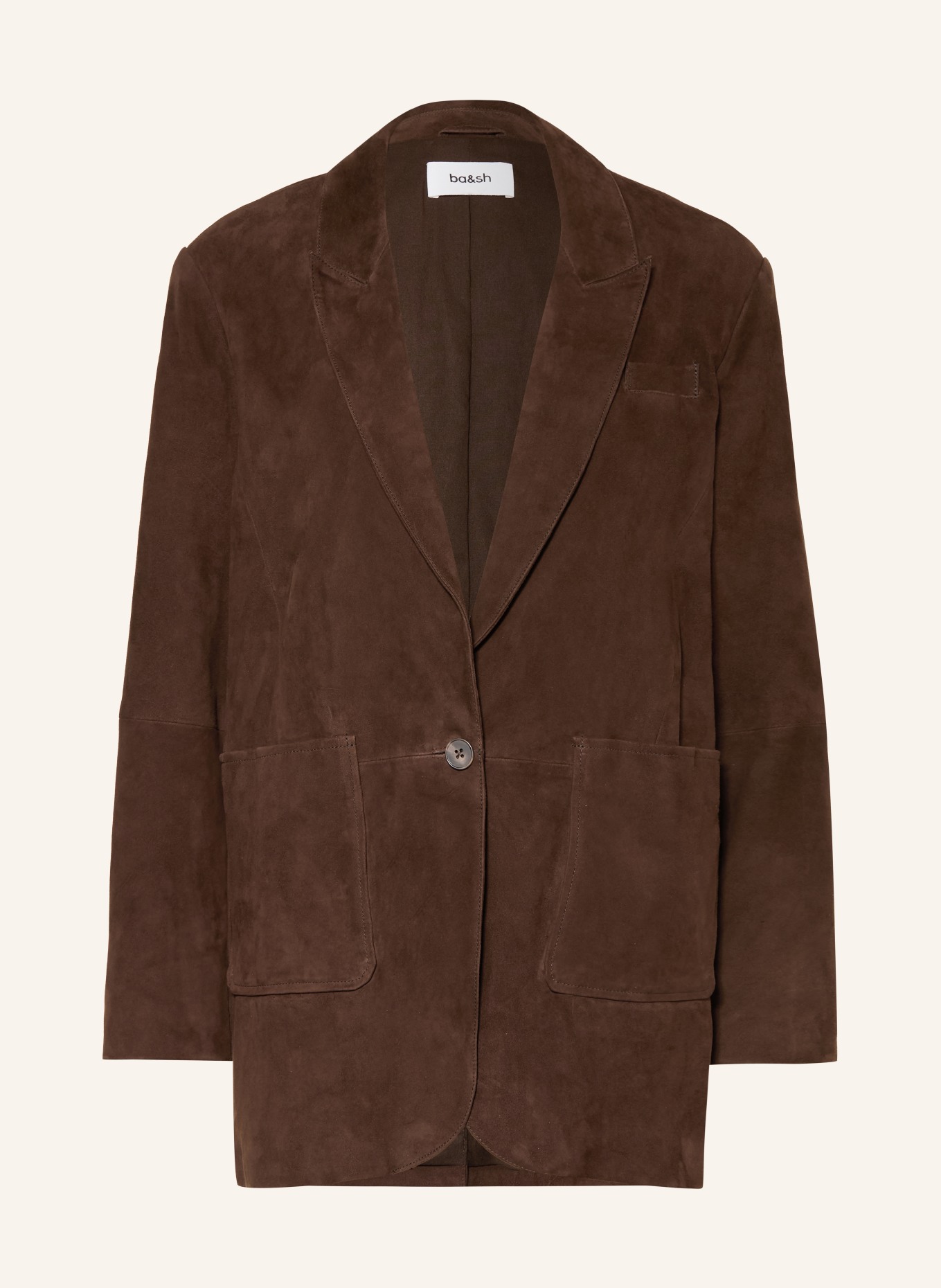 ba&sh Lederjacke MOSTY: DUNKELBRAUN