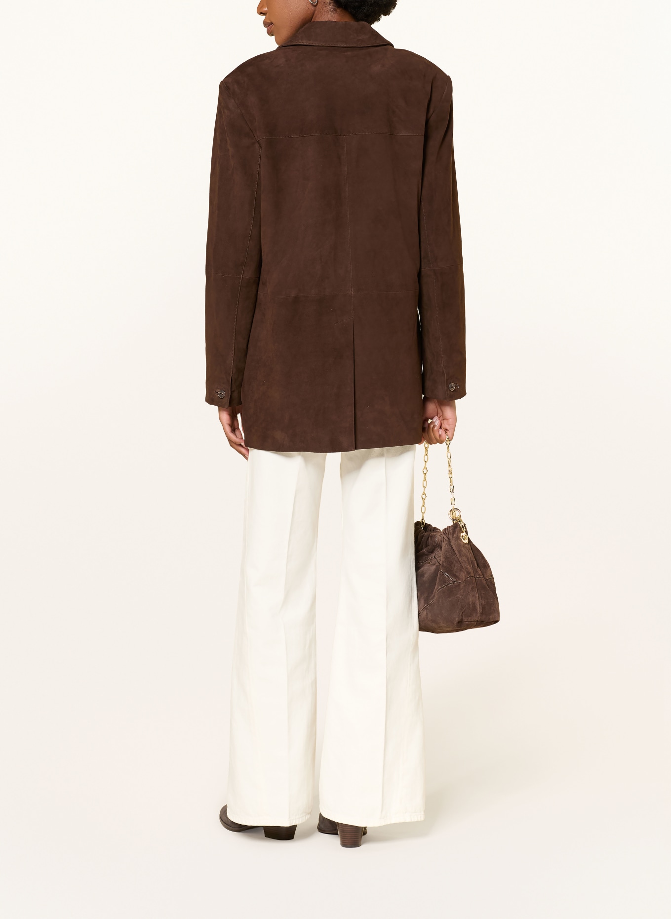 ba&sh Lederjacke MOSTY: DUNKELBRAUN