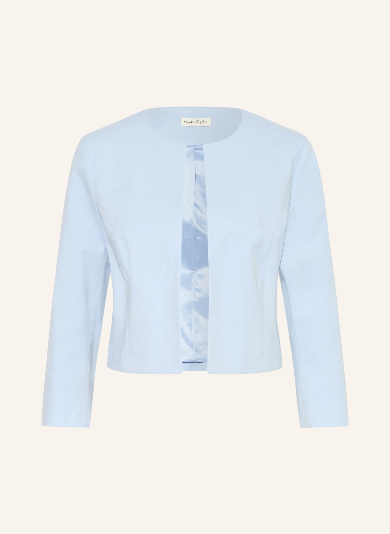 Phase Eight Recht gesneden jasje ELIZABETH met 3/4-mouwen: LICHTBLAUW