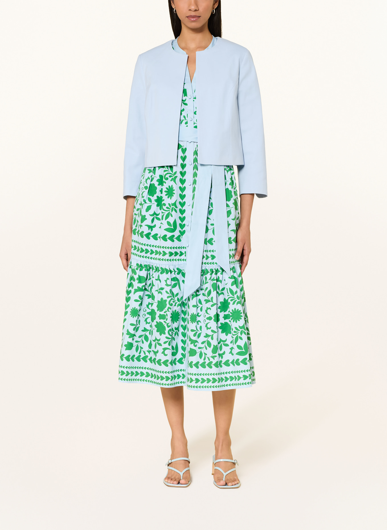 Phase Eight Recht gesneden jasje ELIZABETH met 3/4-mouwen: LICHTBLAUW