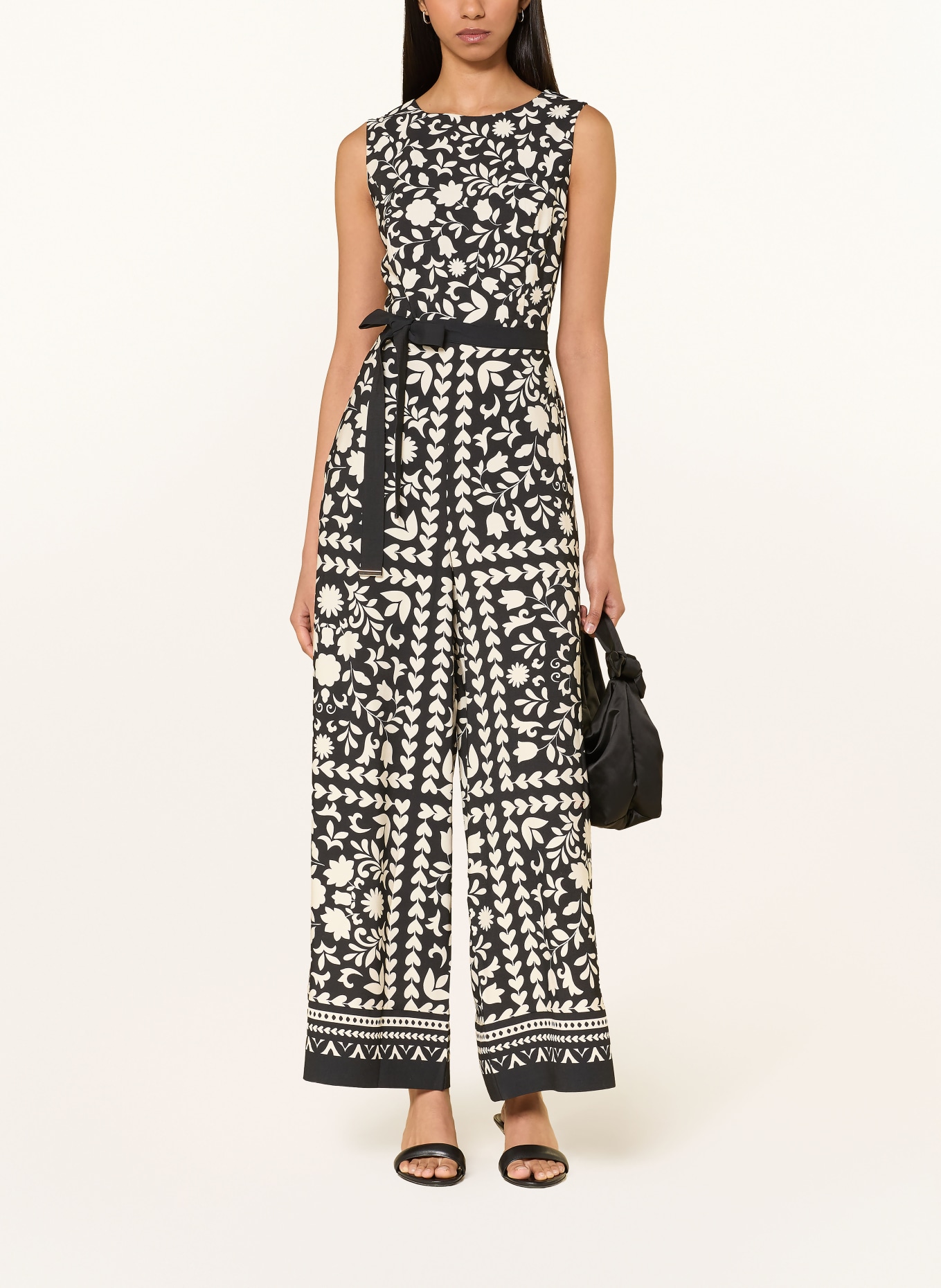 Phase Eight Jumpsuit CYRA: ZWART / ECRU