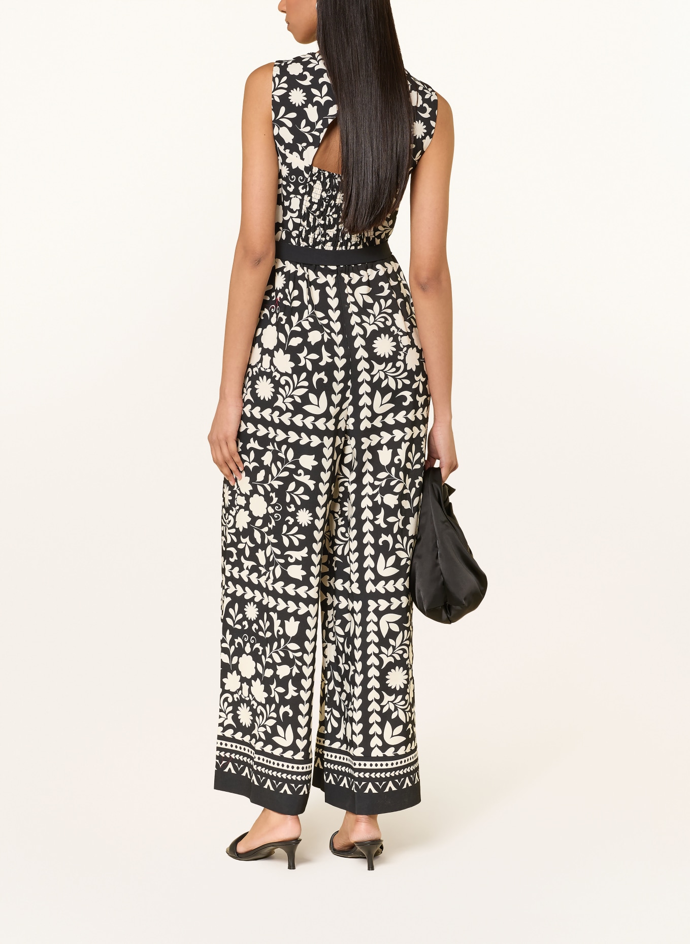 Phase Eight Jumpsuit CYRA: ZWART / ECRU