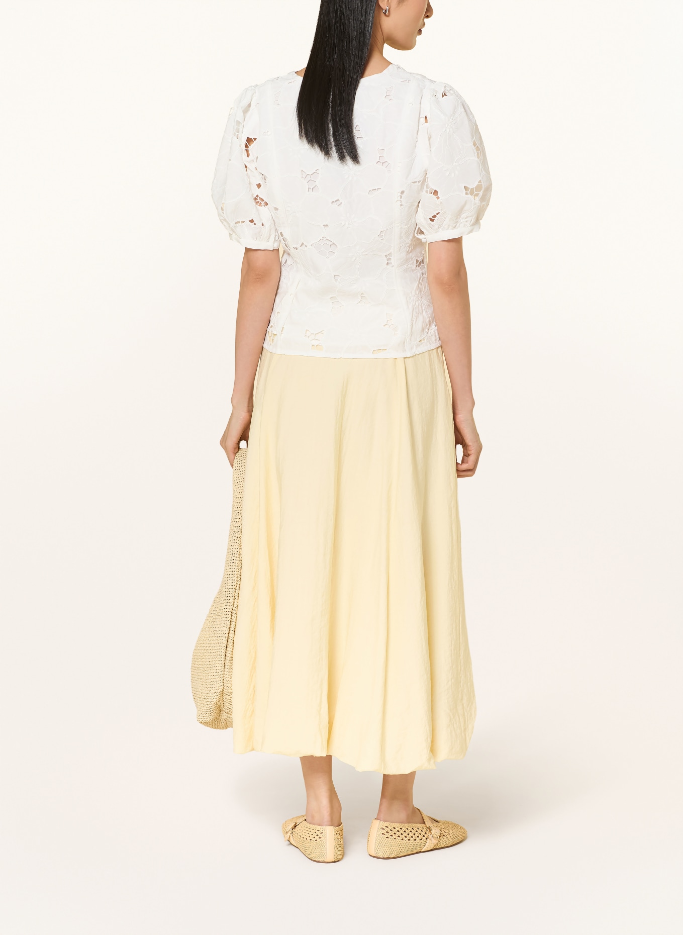 Phase Eight Blouse MARINA met opengewerkte kant: ECRU