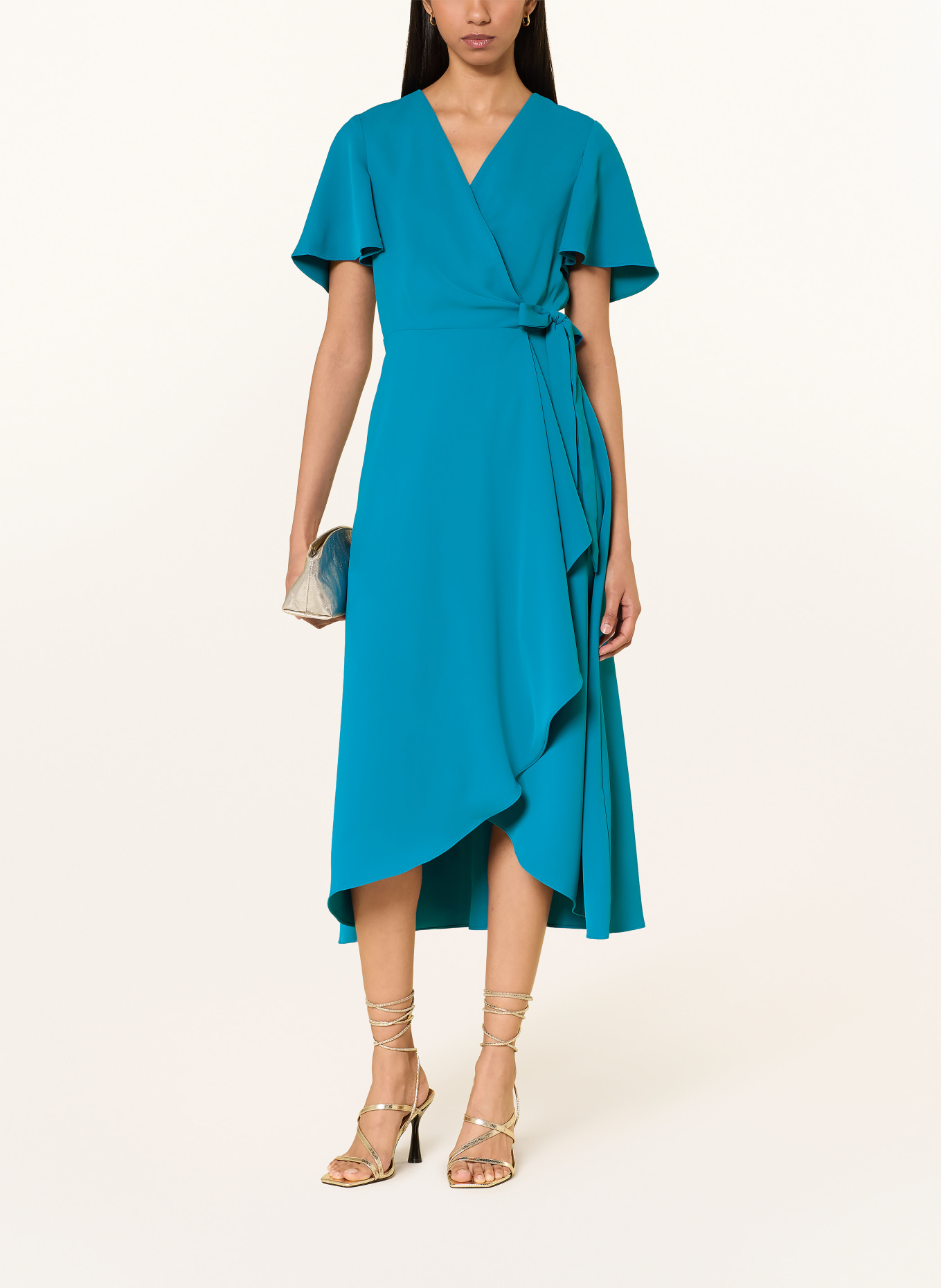 Phase Eight Wickelkleid JULISSA mit Volants: BLAU