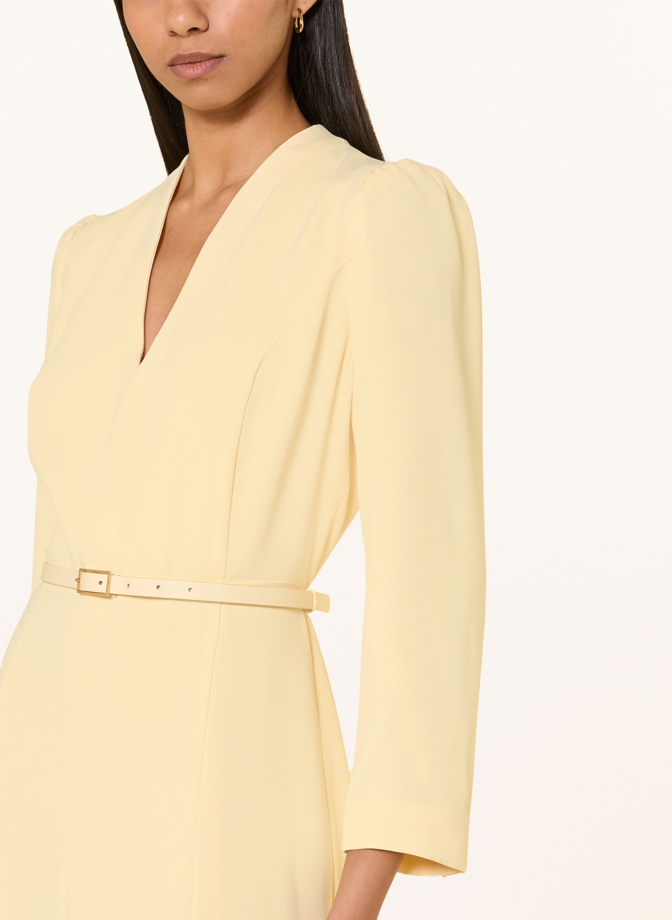 Phase Eight Jurk DANIELLE met 3/4-mouwen: LICHTGEEL