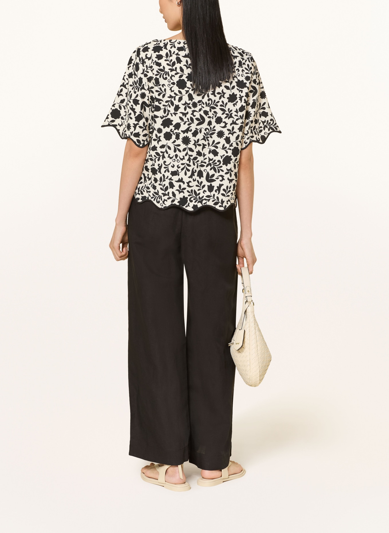 Phase Eight Marlenehose ROWAN mit Leinen: SCHWARZ