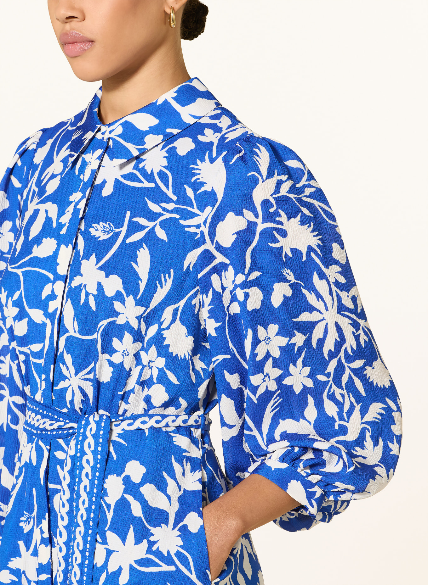 Phase Eight Sukienka koszulowa CORALIE z rękawami 3/4: NIEBIESKI / BIAŁY