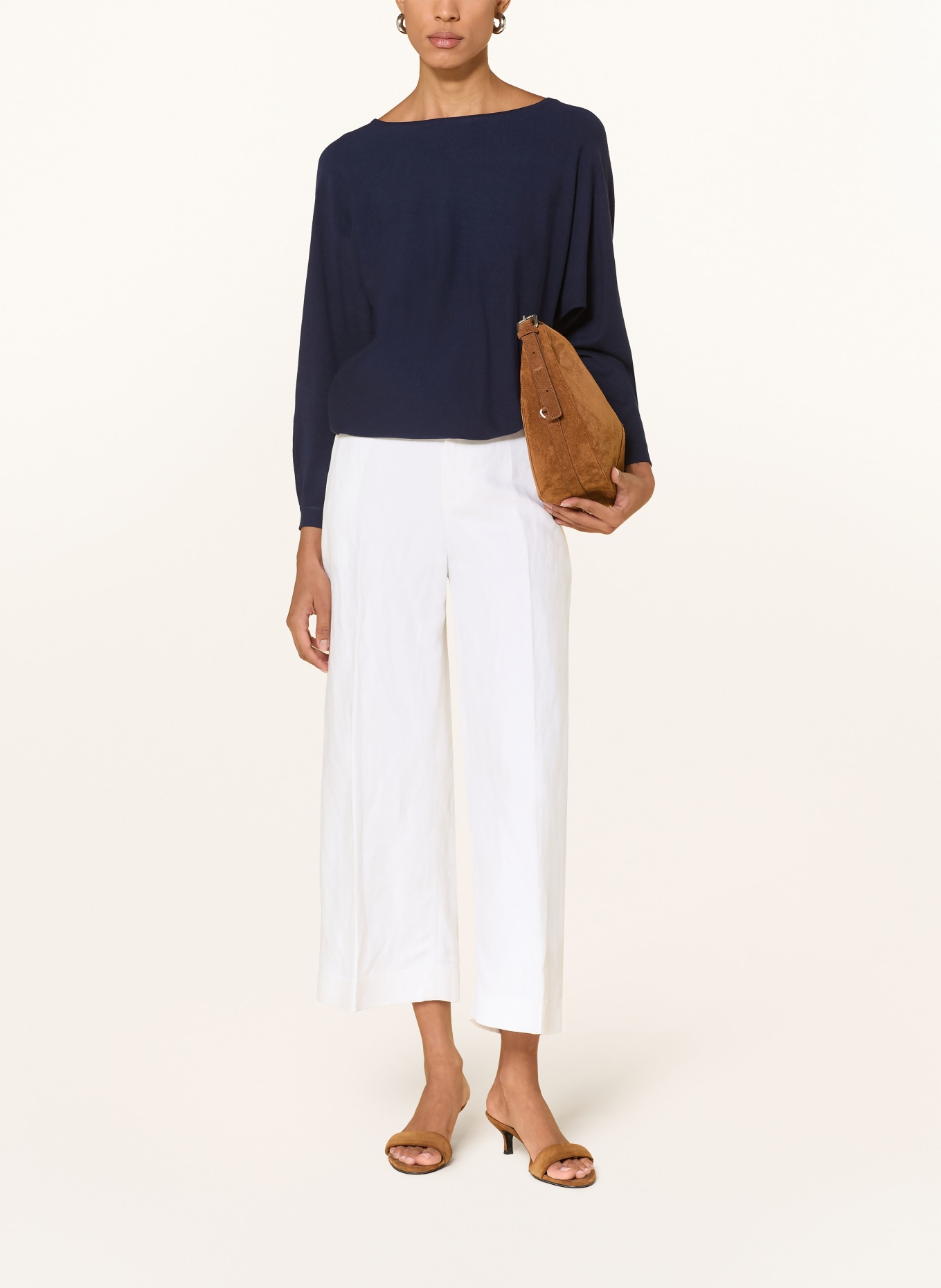 Phase Eight Trui CRISTINE met 3/4-mouwen: DONKERBLAUW