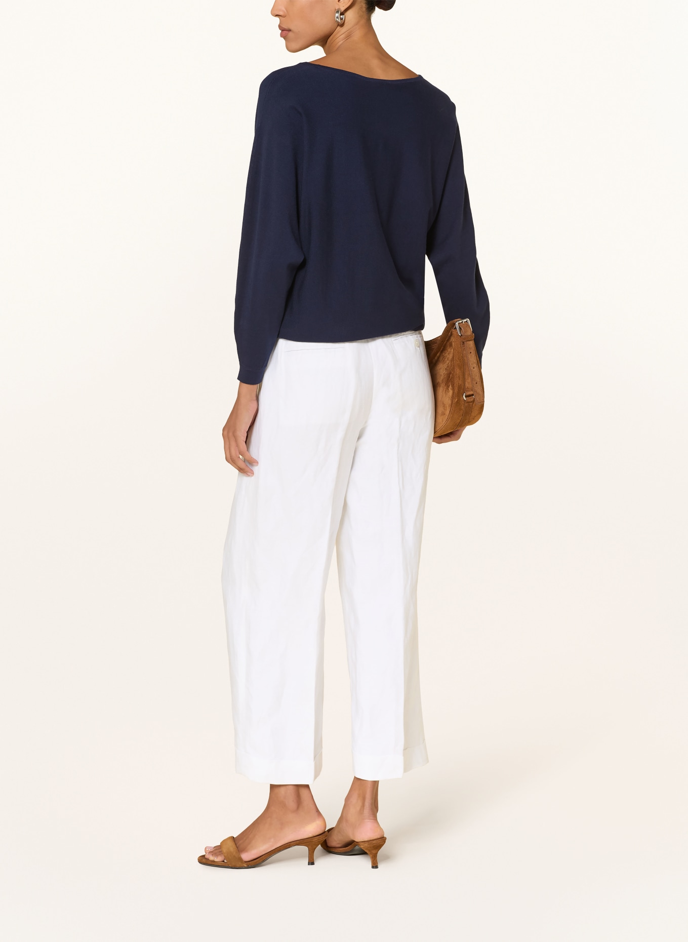 Phase Eight Trui CRISTINE met 3/4-mouwen: DONKERBLAUW