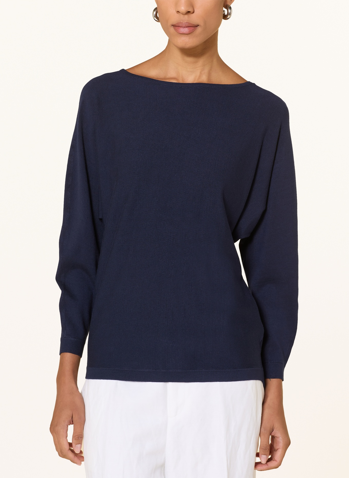 Phase Eight Trui CRISTINE met 3/4-mouwen: DONKERBLAUW