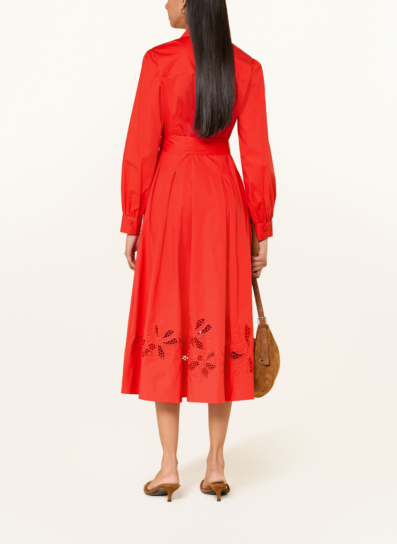 Phase Eight Overhemdjurk KIM met opengewerkte kant: ROOD