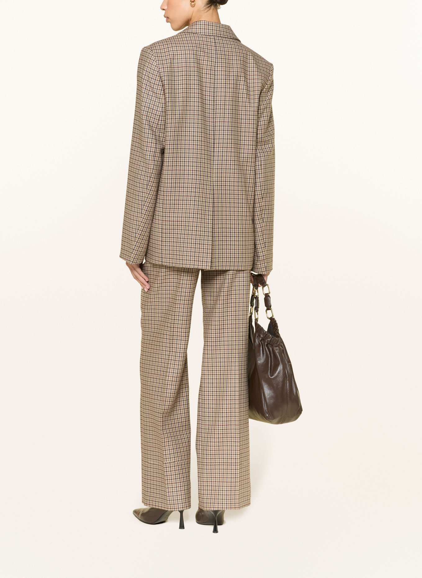 DRYKORN Lange blazer SHENTON: LICHTBRUIN / BRUIN / KAKI