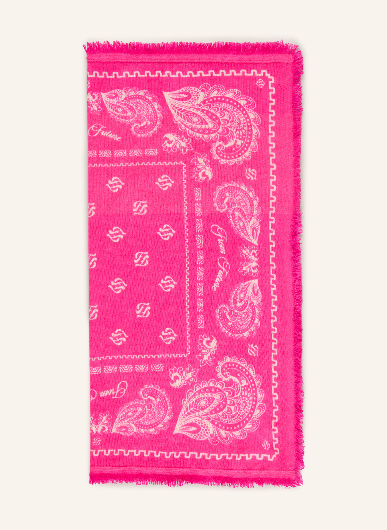 FROM FUTURE Cashmere-Tuch: PINK / WEISS