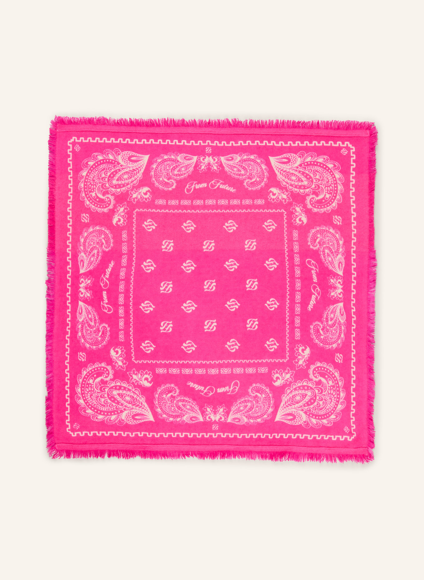 FROM FUTURE Cashmere-Tuch: PINK / WEISS
