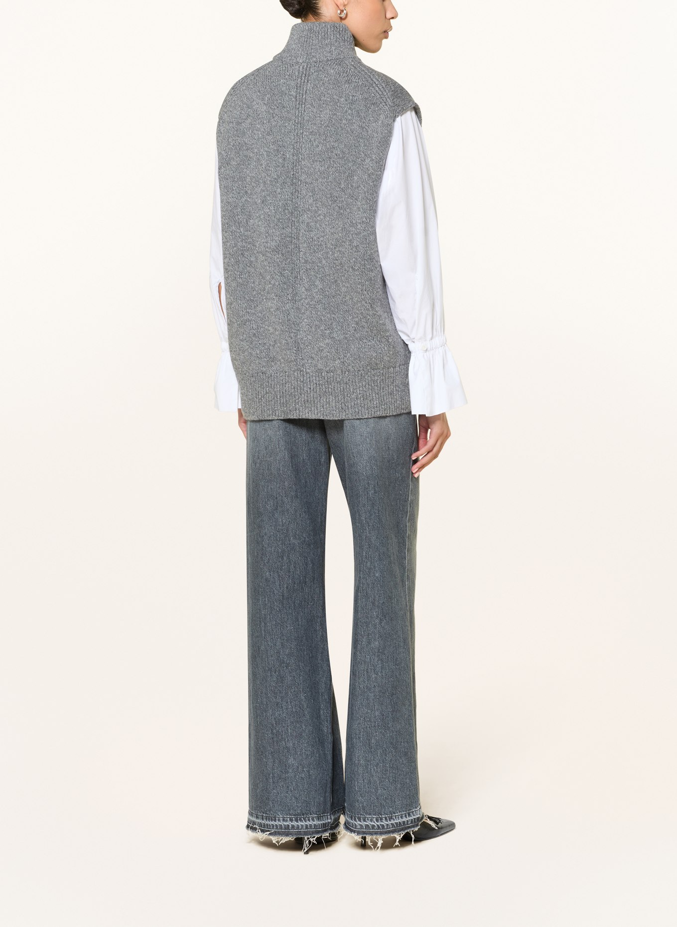 DRYKORN Strickweste FIDELIUS: GRAU