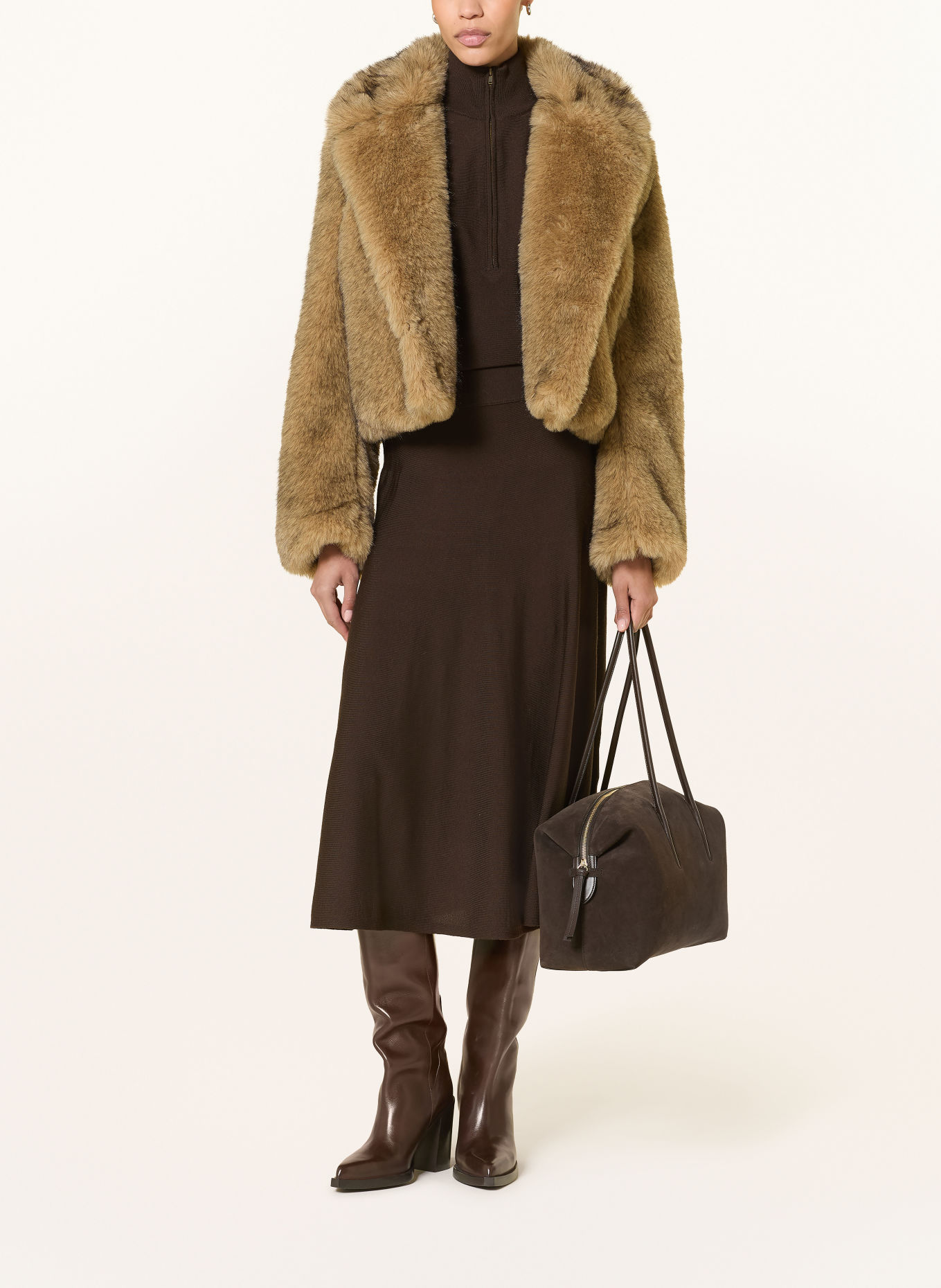 DRYKORN THERES Knit Skirt: DARK BROWN