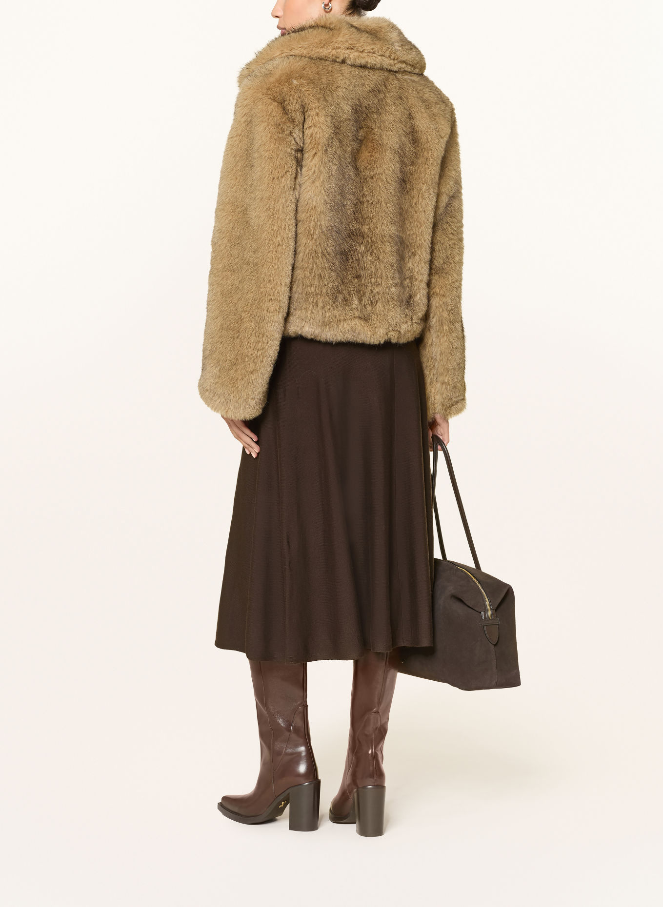 DRYKORN THERES Knit Skirt: DARK BROWN