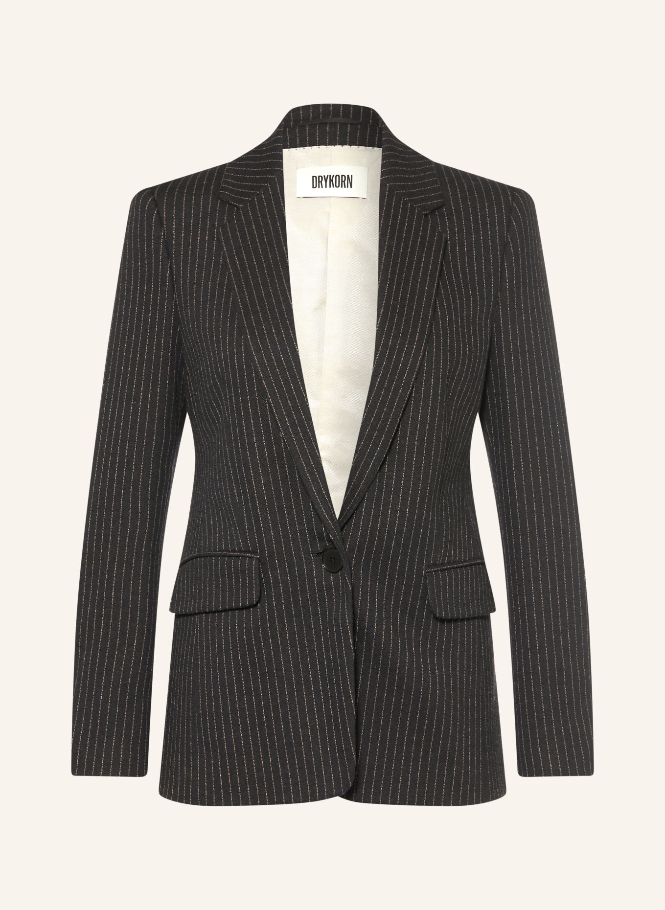 DRYKORN Blazer ATLIN: ZWART / LICHTBRUIN