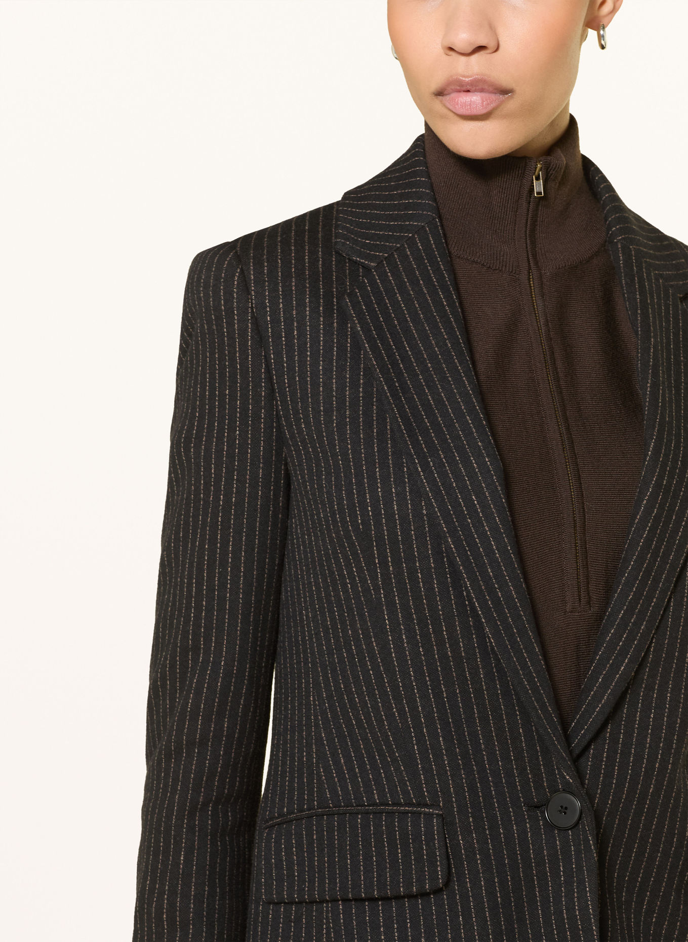 DRYKORN Blazer ATLIN: ZWART / LICHTBRUIN