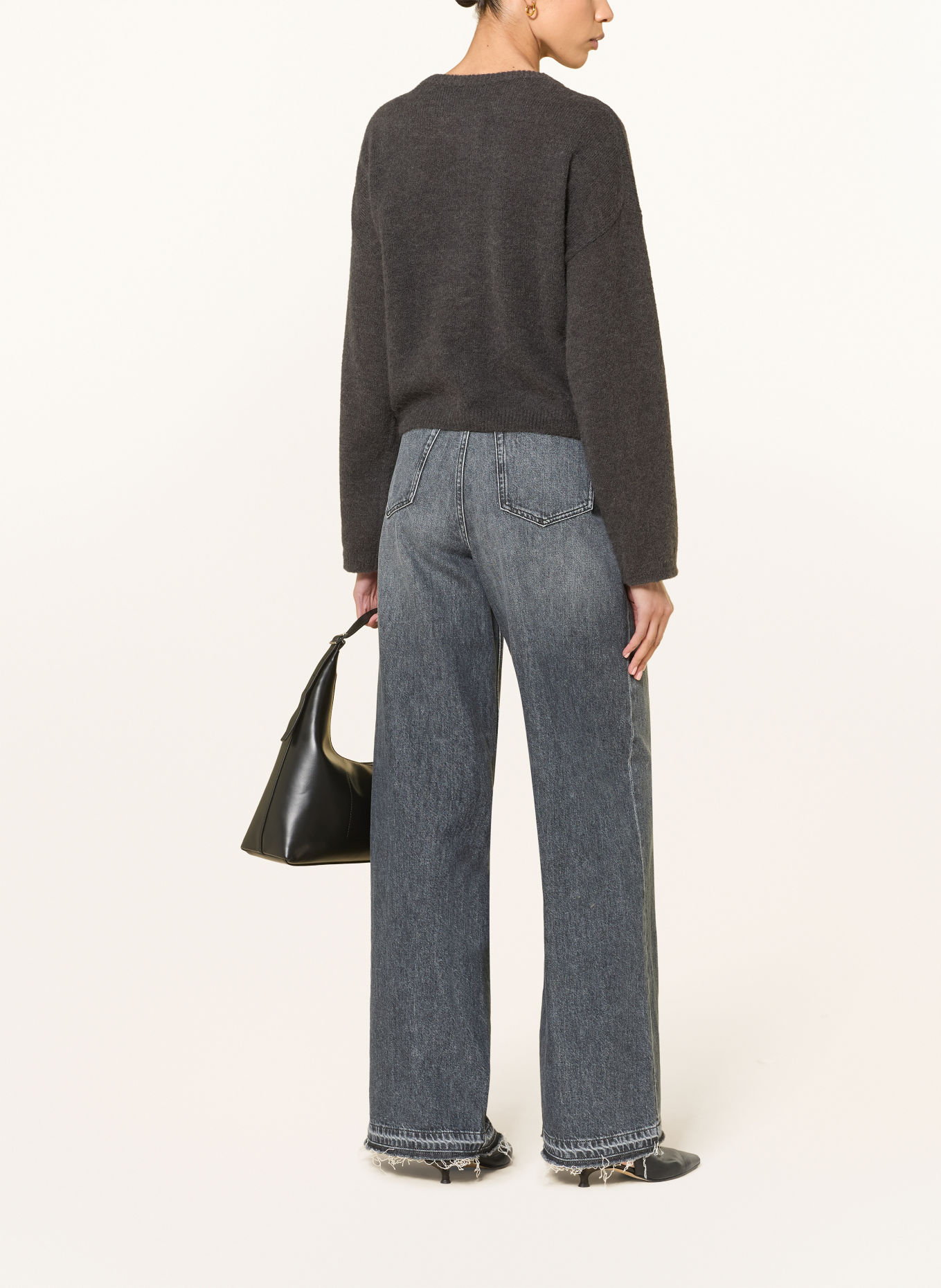 DRYKORN MARWENI Cardigan with Alpaca: DARK GRAY