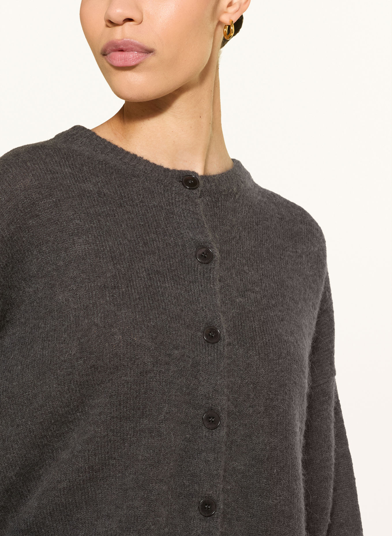 DRYKORN MARWENI Cardigan with Alpaca: DARK GRAY