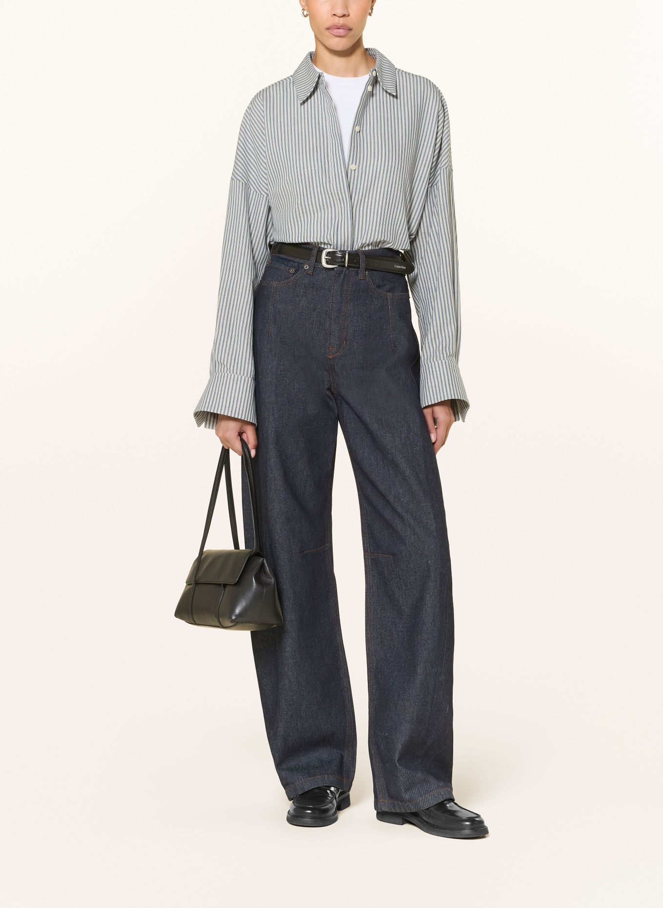 DRYKORN OSHIA Shirt Blouse: BLUE / WHITE