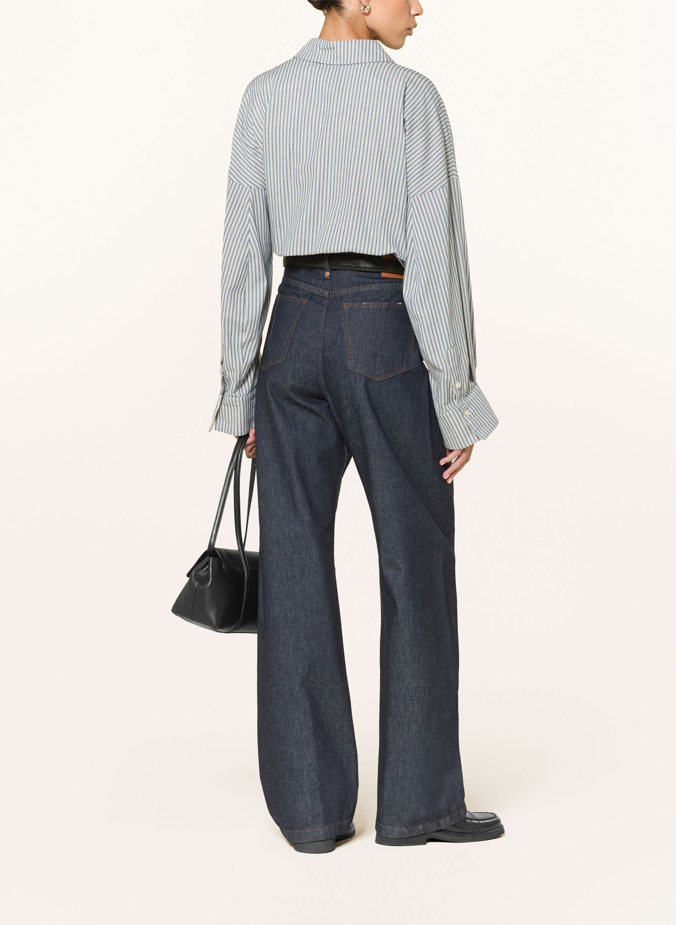DRYKORN OSHIA Shirt Blouse: BLUE / WHITE