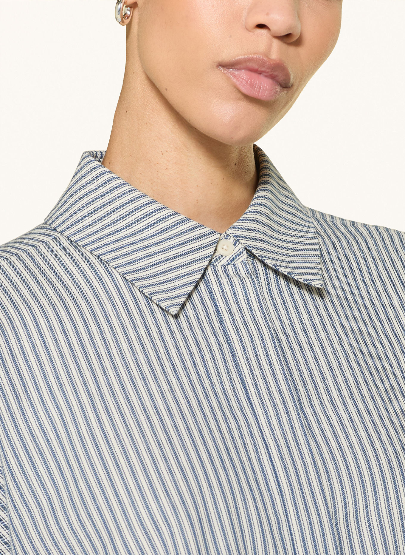 DRYKORN OSHIA Shirt Blouse: BLUE / WHITE